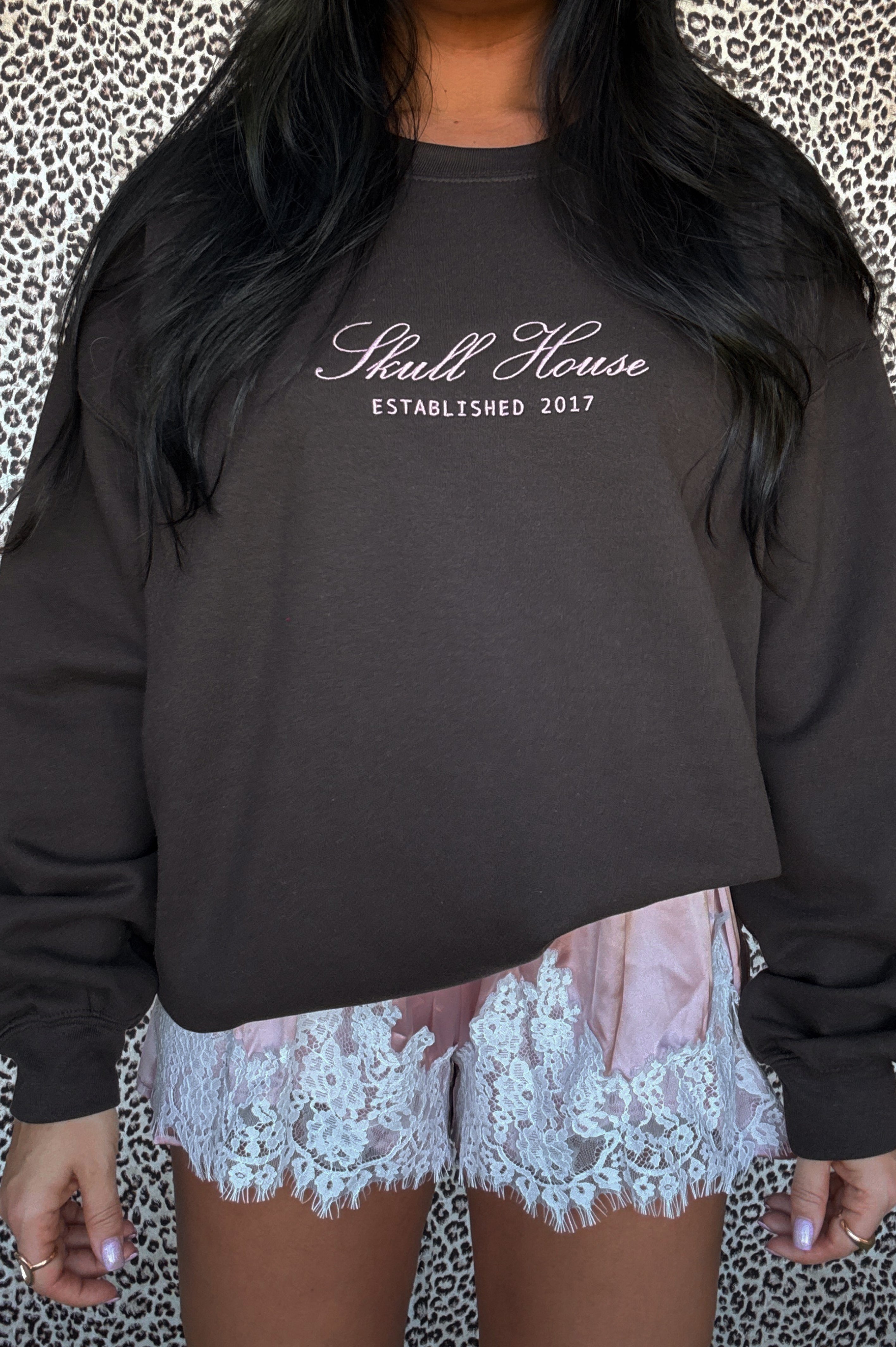 PRE-ORDER: Cursive Logo Crewneck: Chocolate