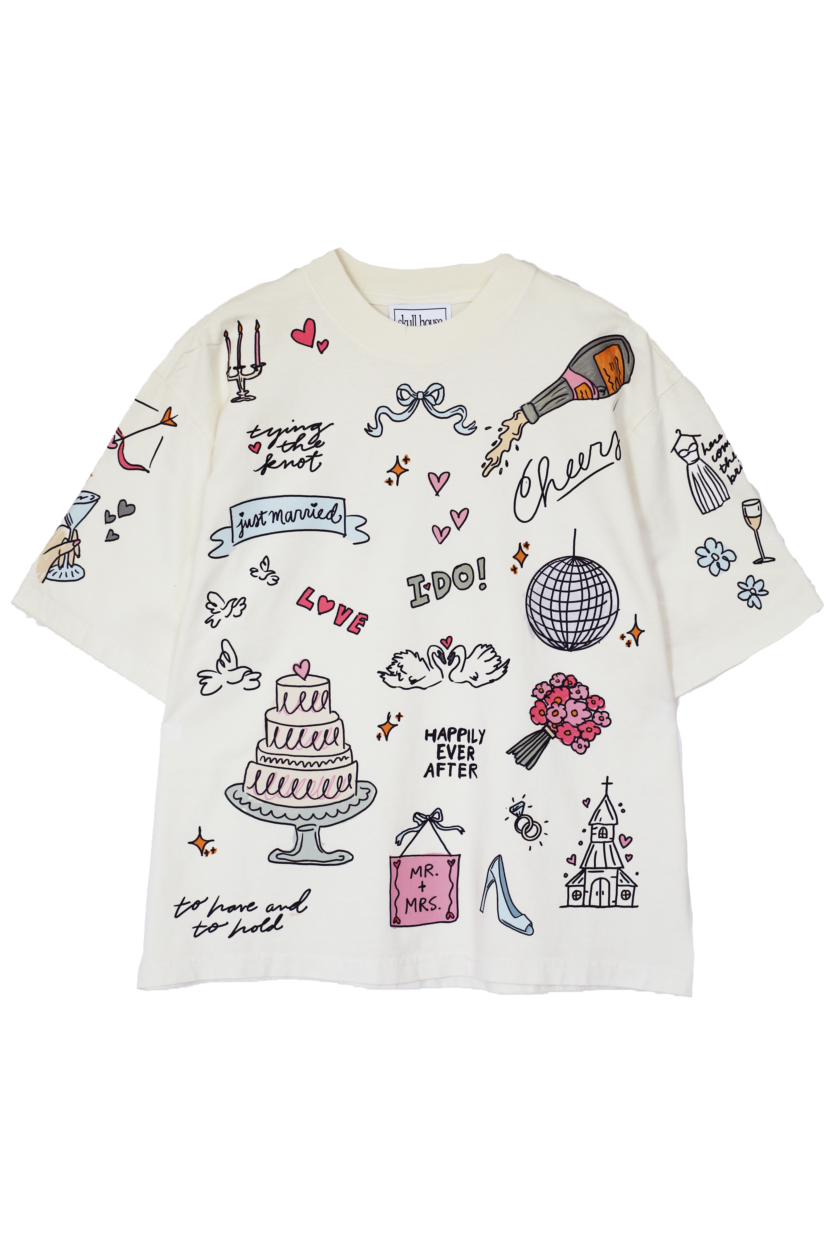Wedding Doodles Box Tee: Vanilla