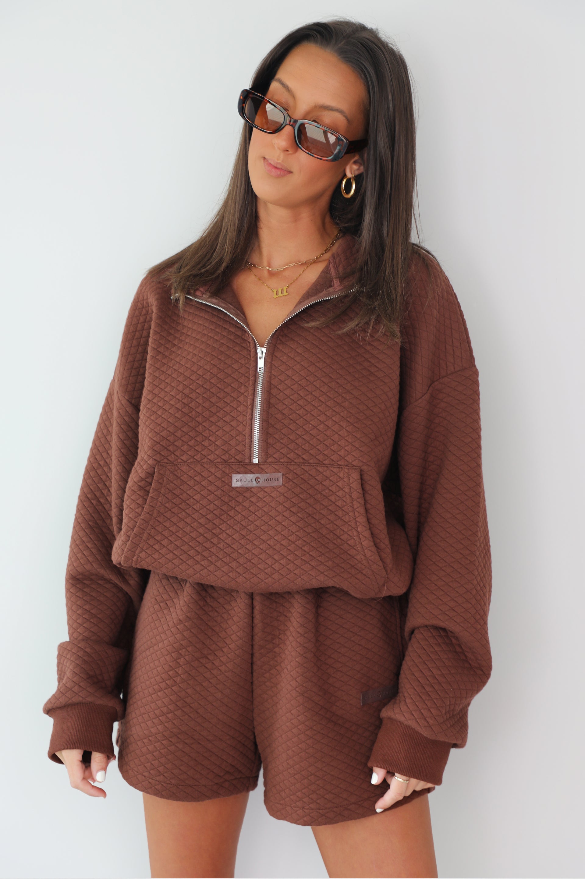 Quilted Set: Brown