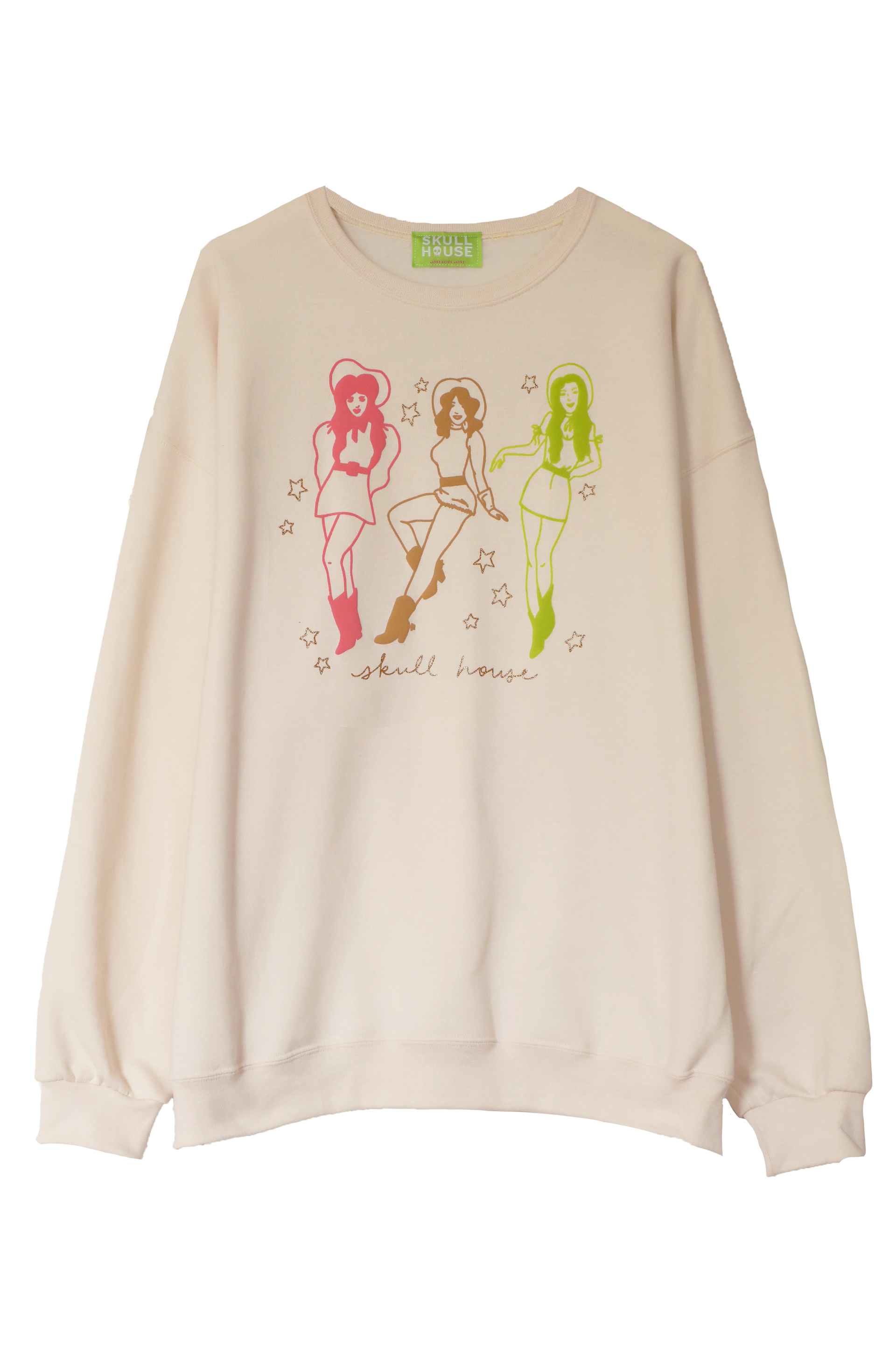 Let's Go Girls Crewneck: Vanilla