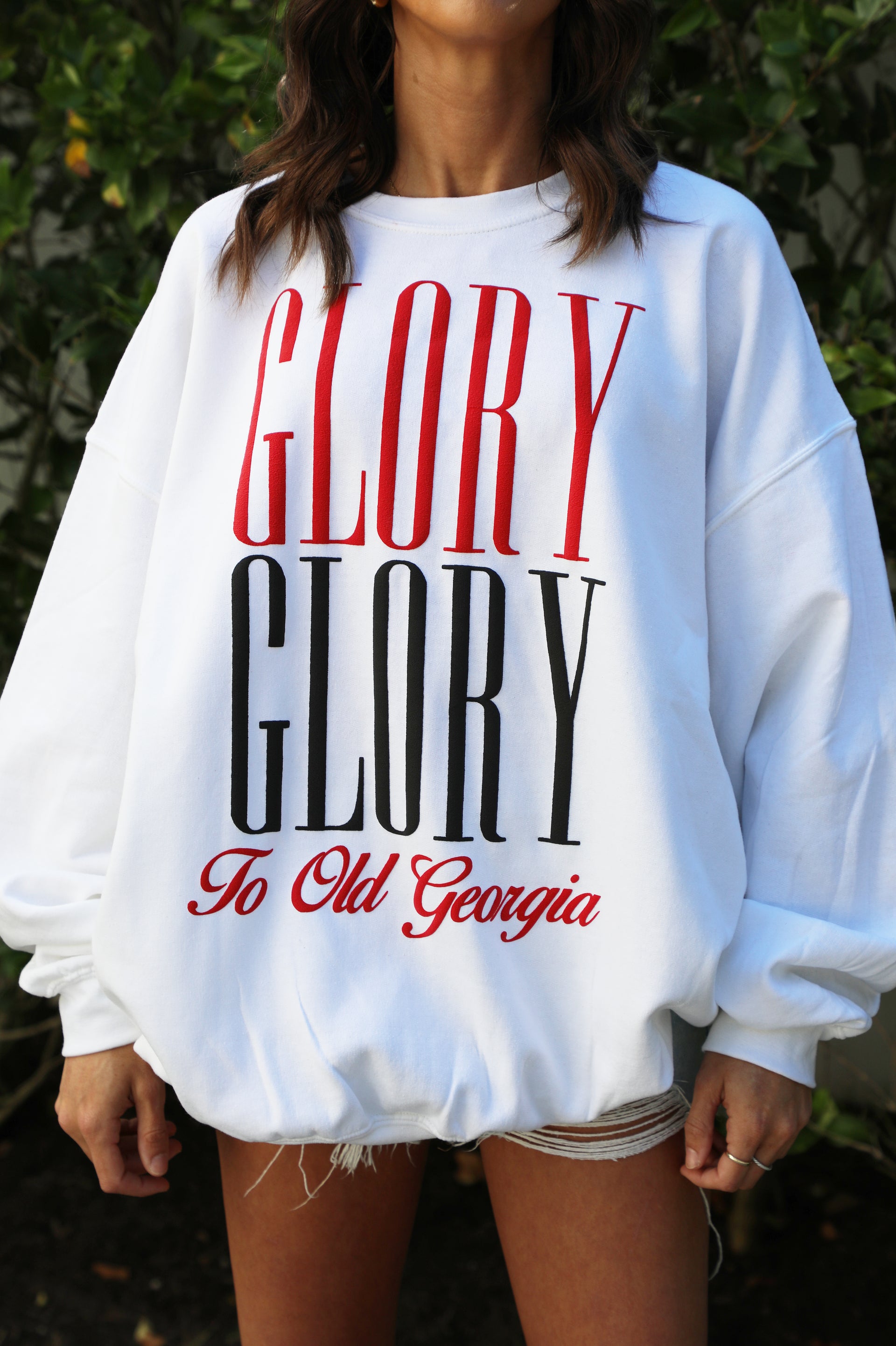 Glory Glory Crewneck: White