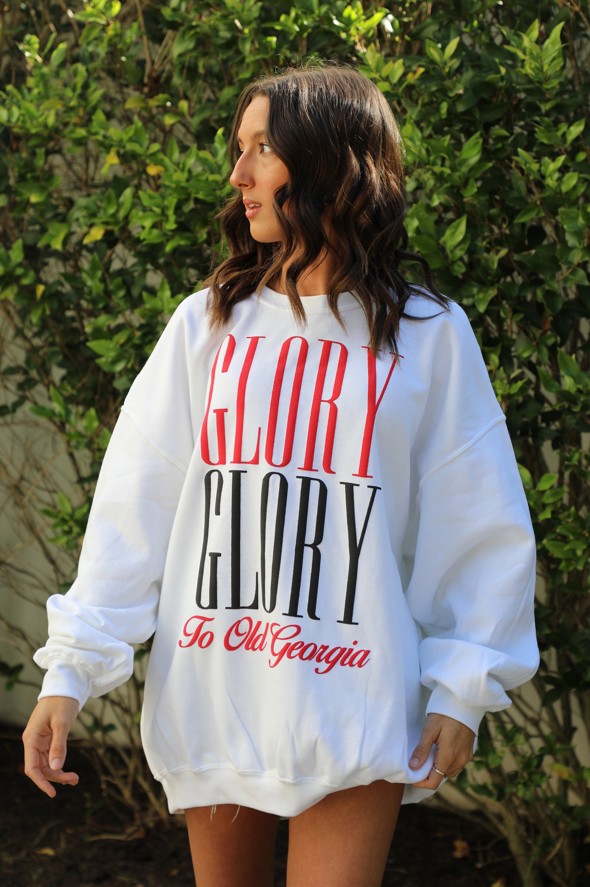 Glory Glory Crewneck: White