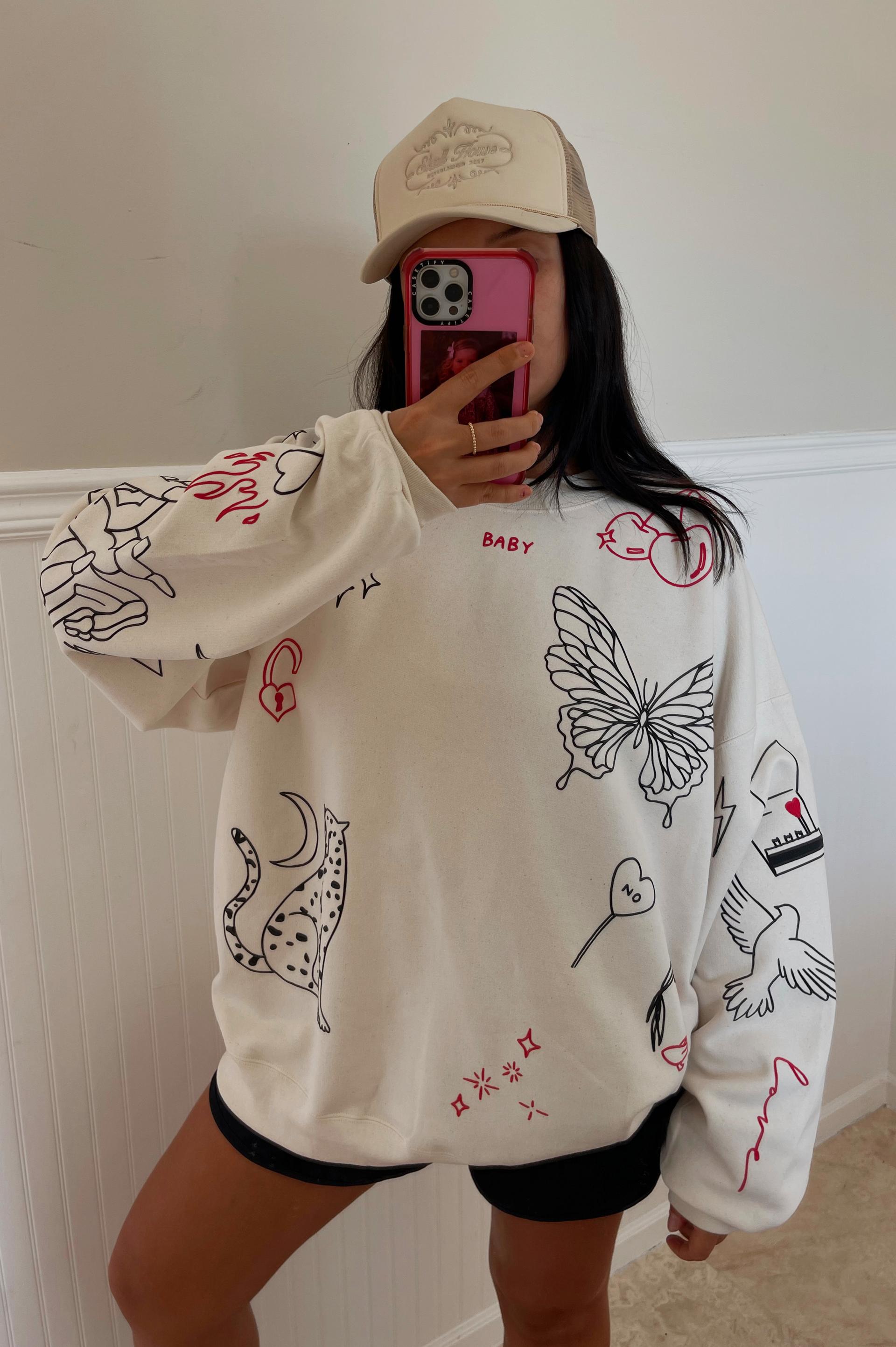 Tattoo Crewneck: Vanilla