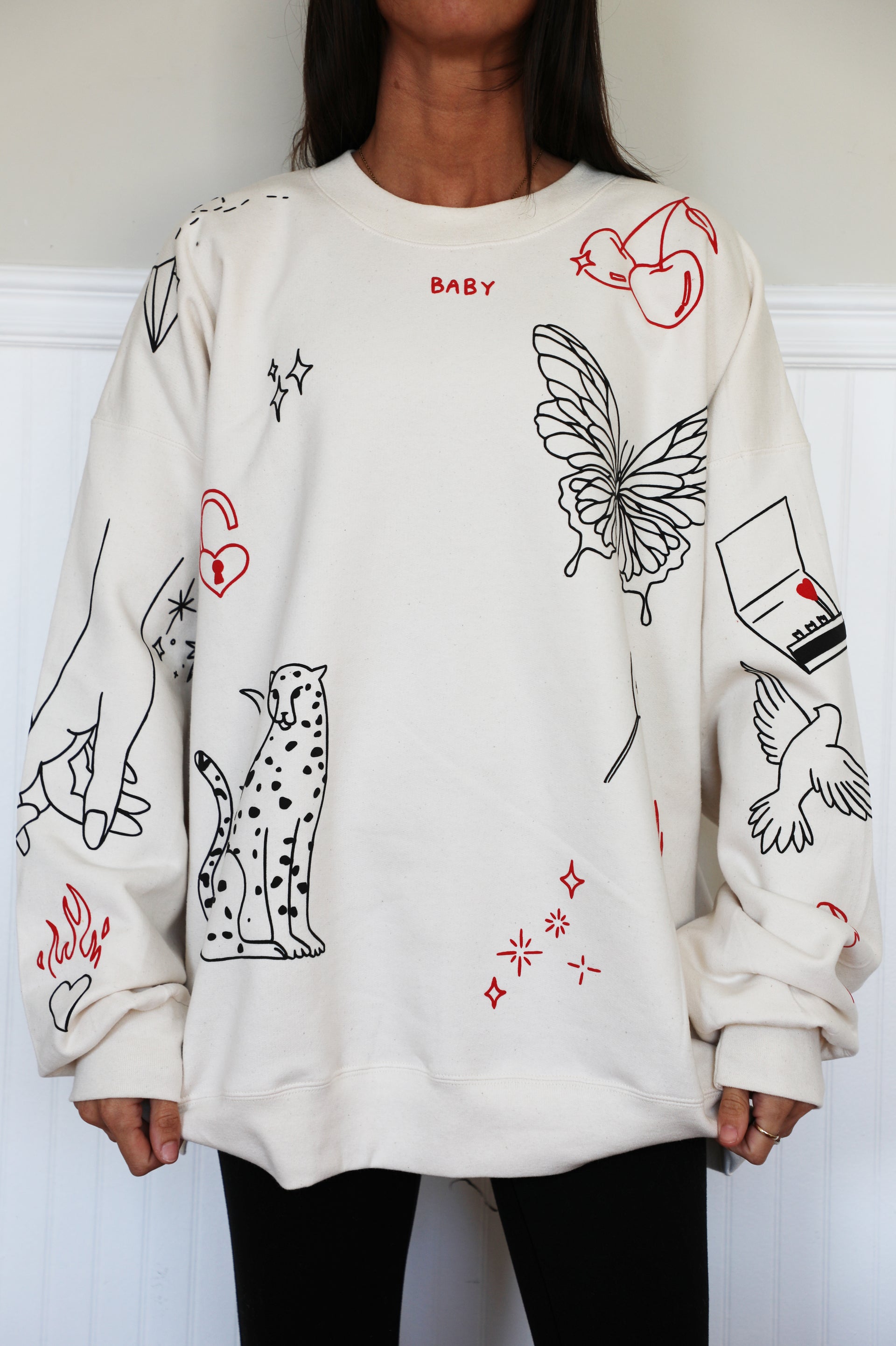Tattoo Crewneck: Vanilla