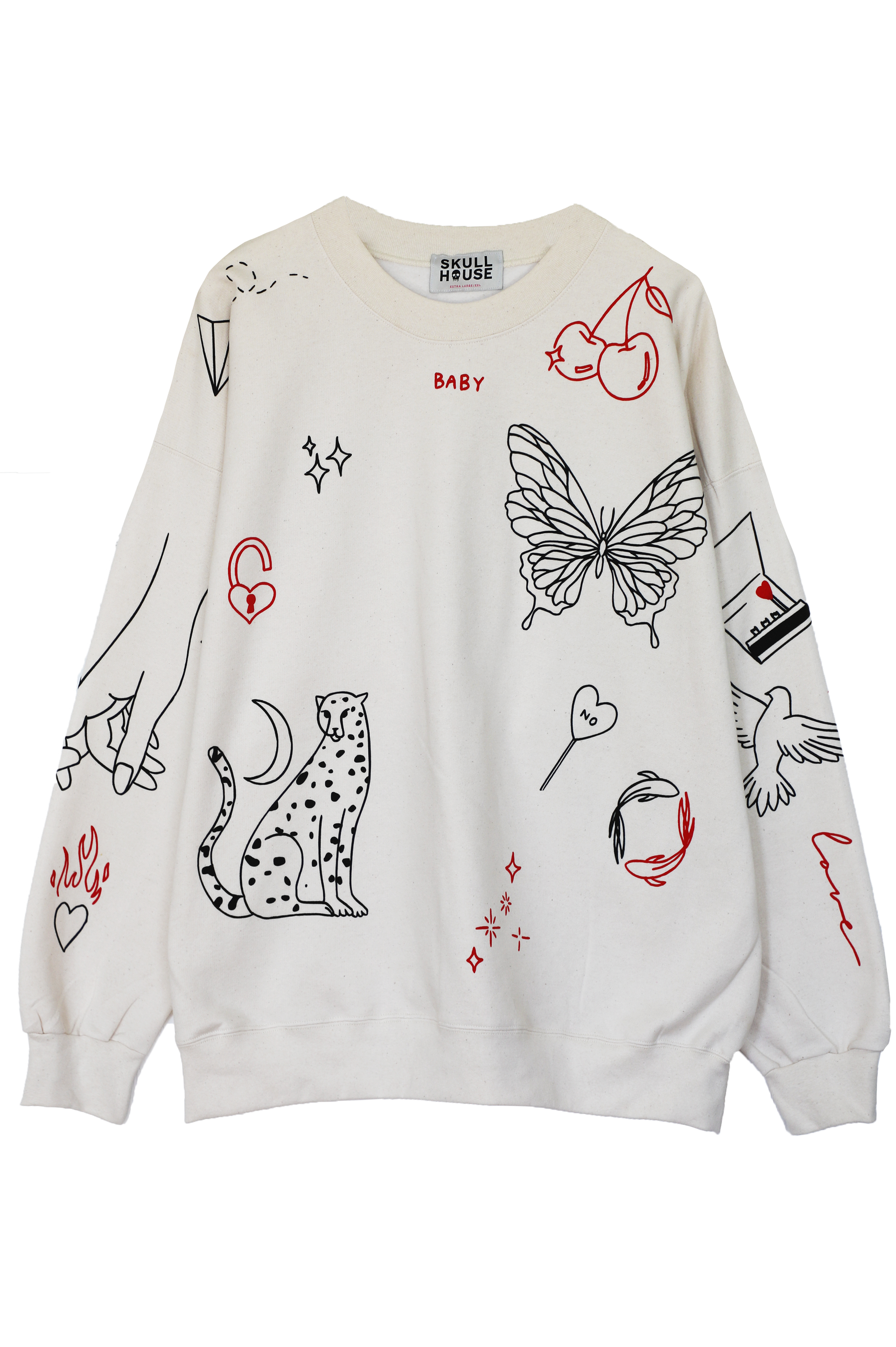 Tattoo Crewneck: Vanilla