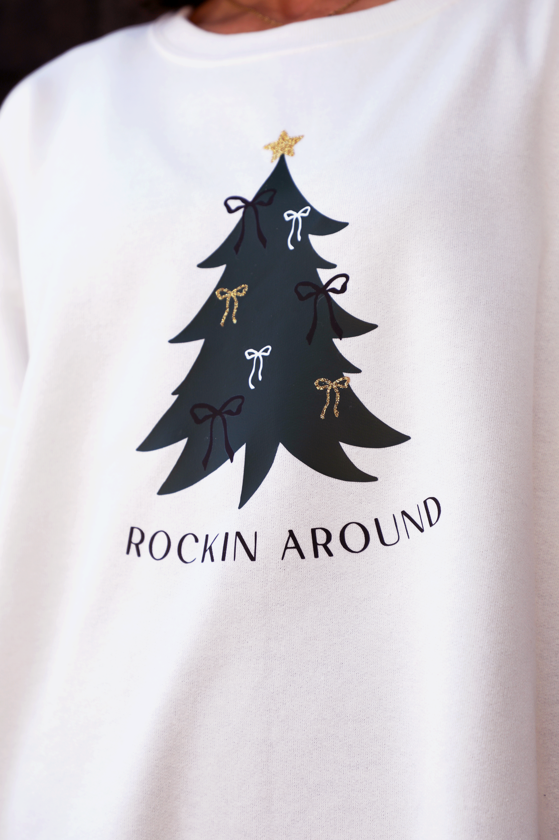 Rockin Around Crewneck: Vanilla