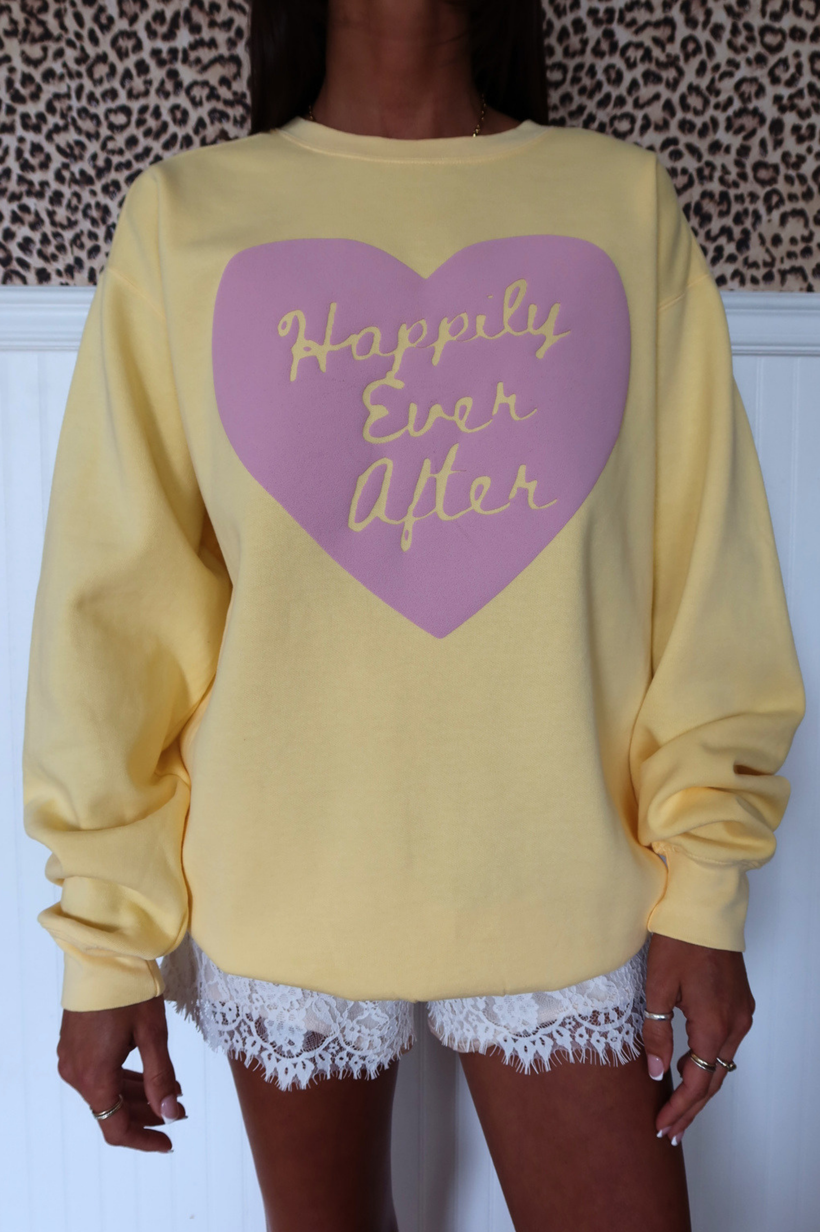 Happily Ever After Crewneck: Yellow