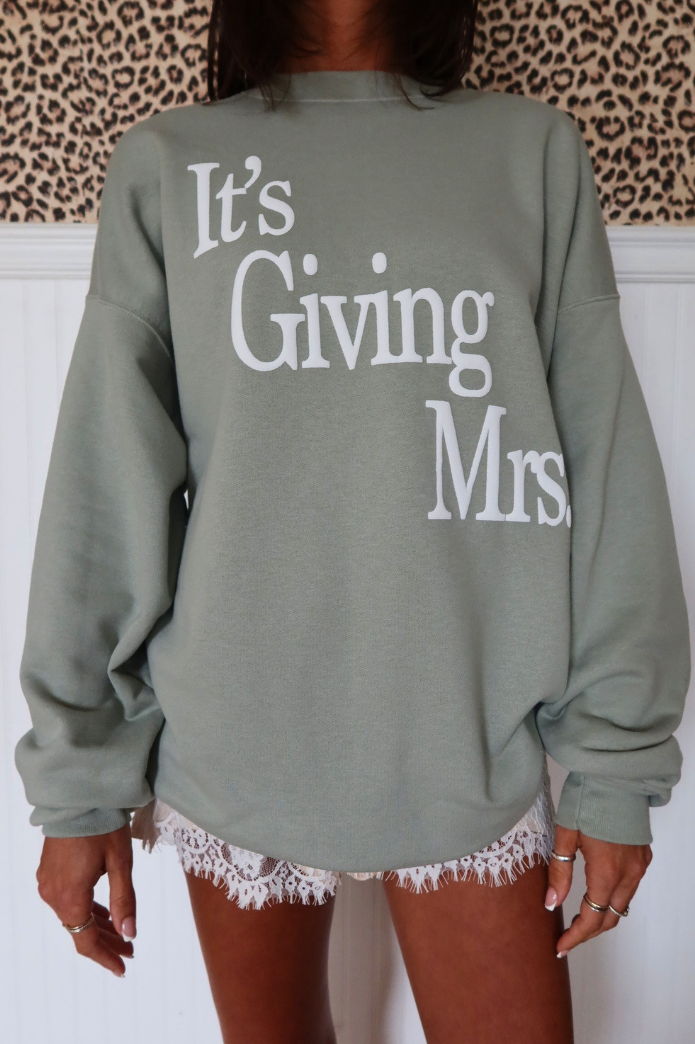It's Giving Mrs. Crewneck: Sage