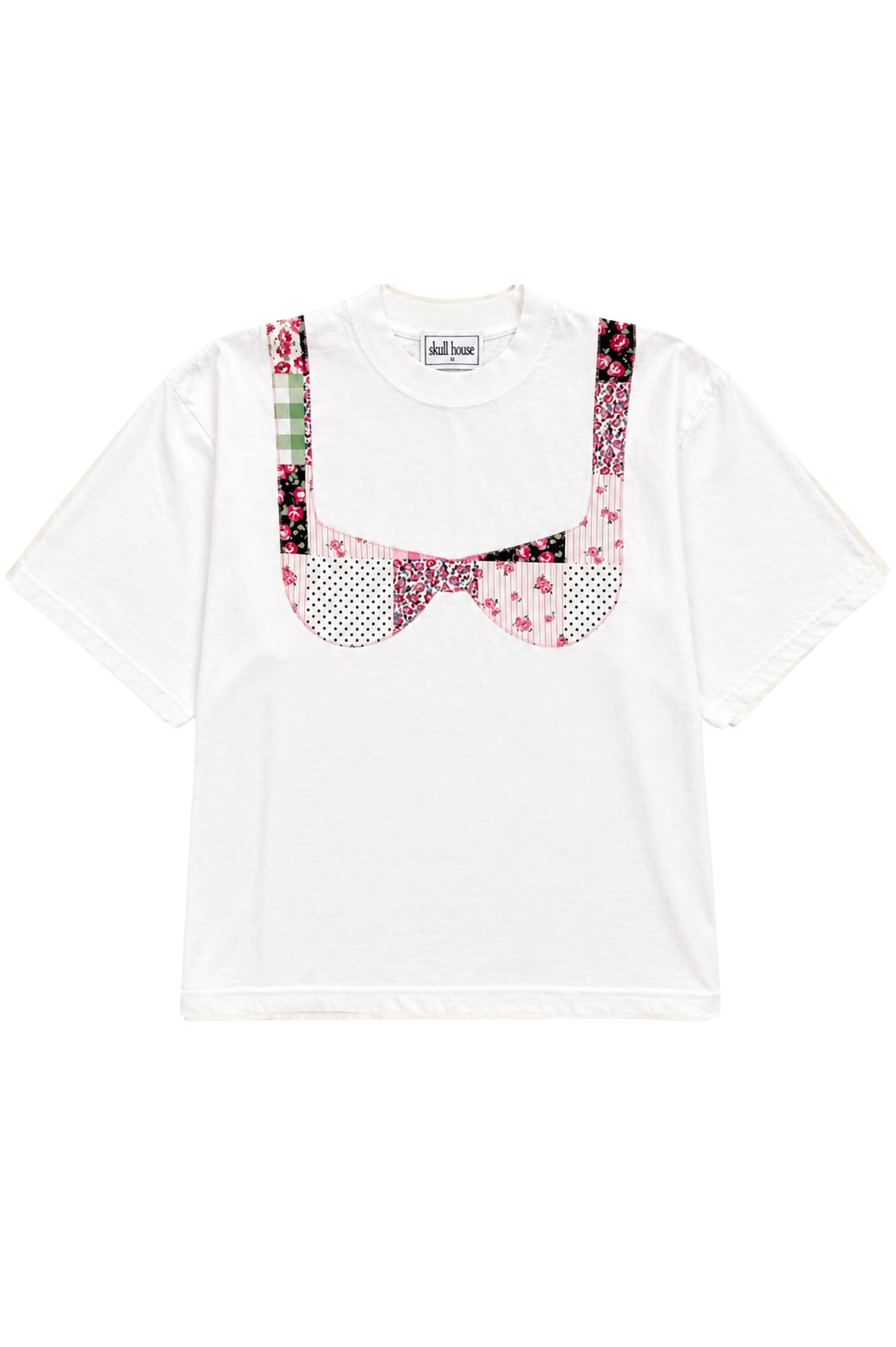 PRE-ORDER: Patchwork Bikini Box Tee: White