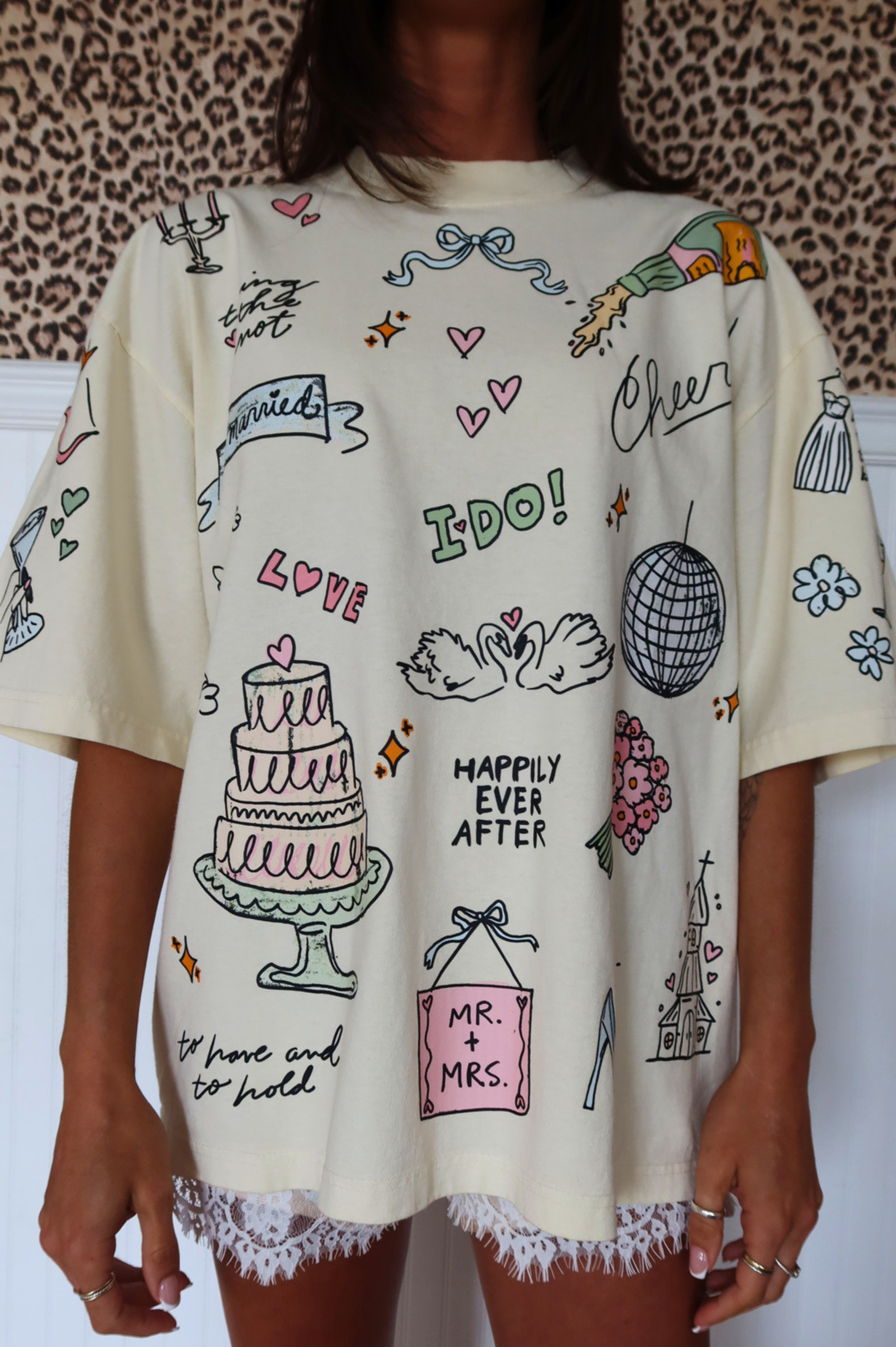 PRE-ORDER: Wedding Doodles Tee: Vanilla