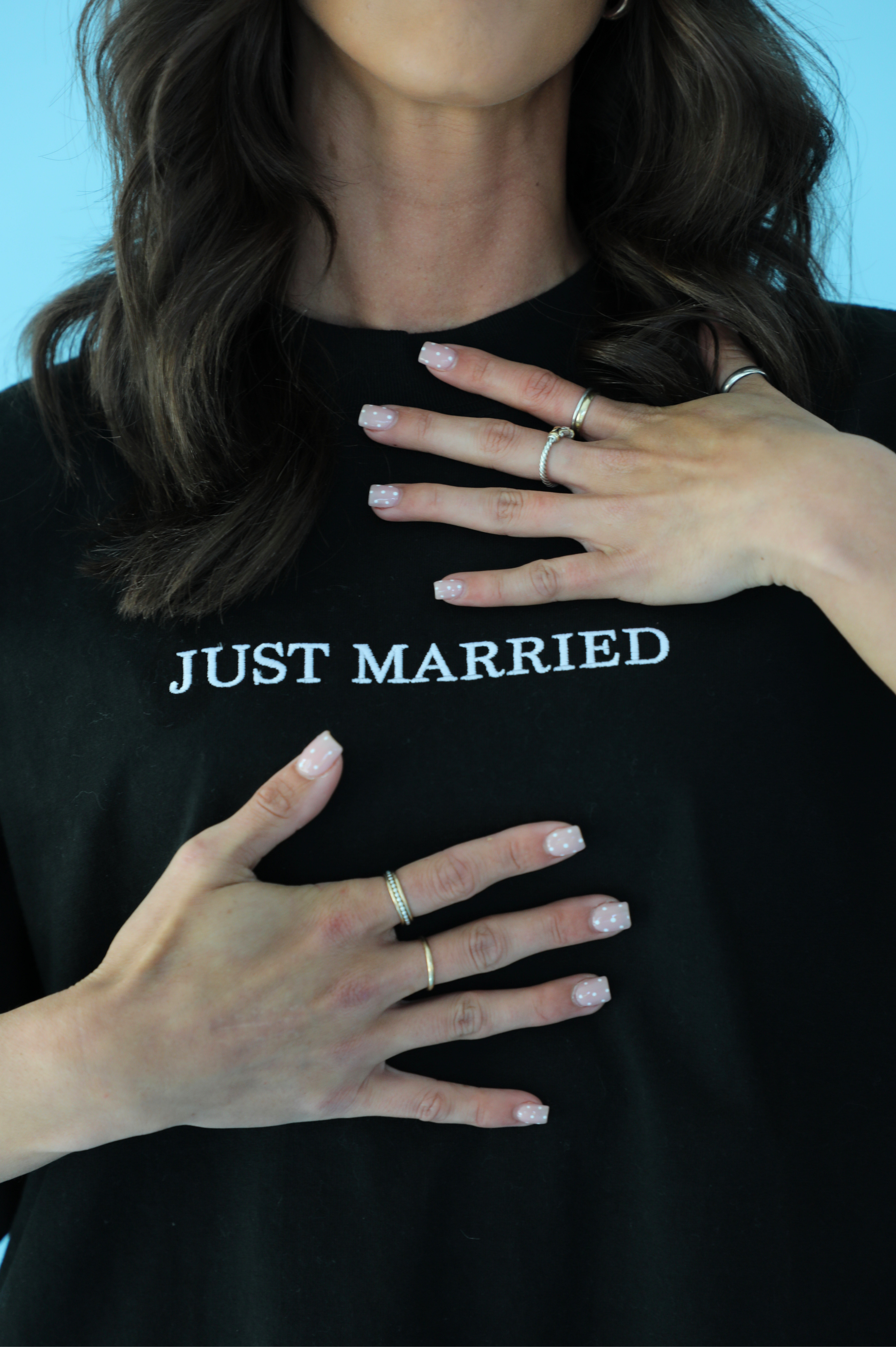 Just Married Tee: Black
