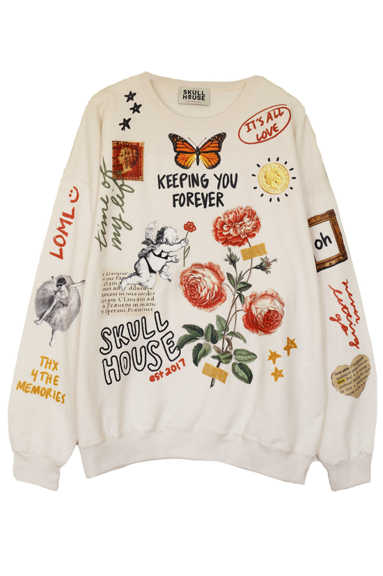 PRE-ORDER: Scrapbook Sweatshirt: Vanilla