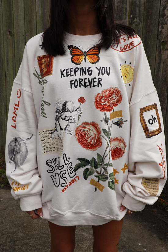 PRE-ORDER: Scrapbook Sweatshirt: Vanilla