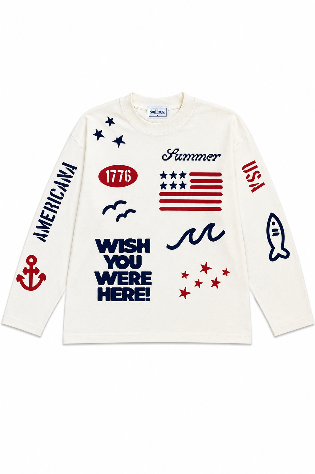 PRE-ORDER: Americana Summer Daily Tee: Vanilla