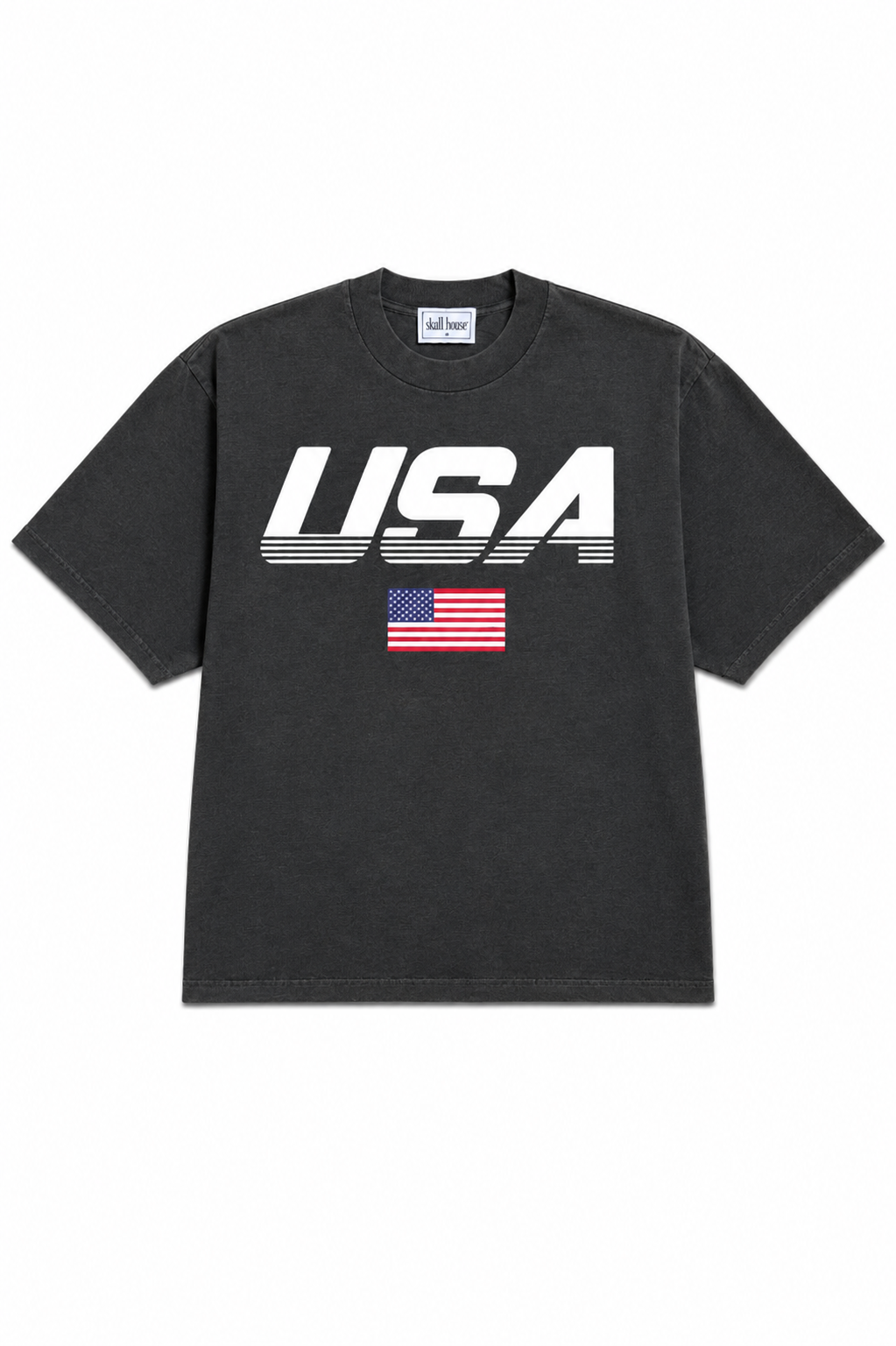 PRE-ORDER: USA Sport Tee: Charcoal