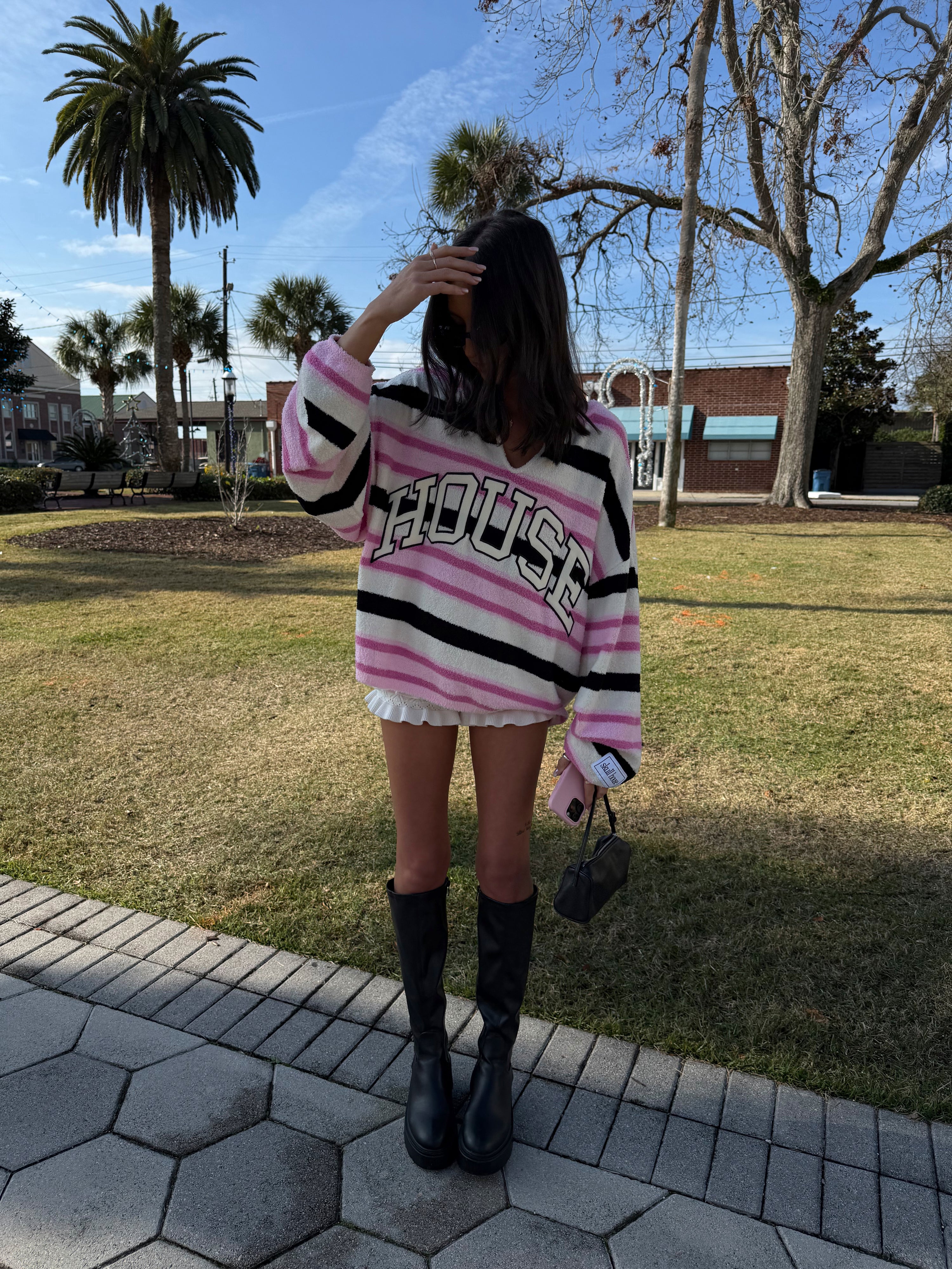 Crush Sweater: Black Stripe