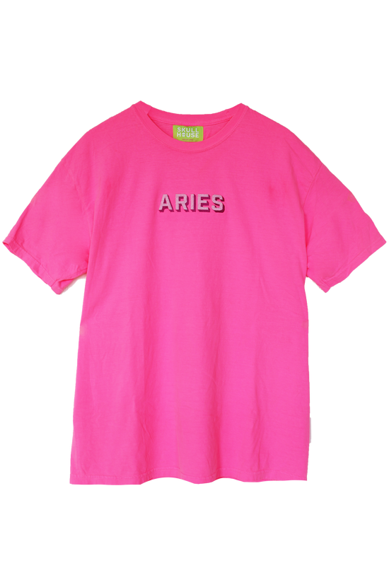 Aries Tee: Neon Pink