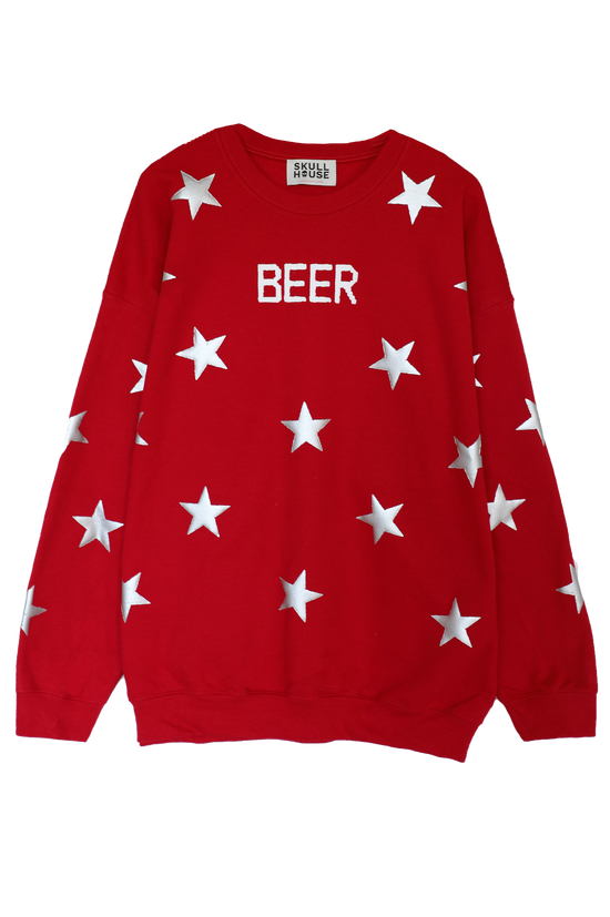 Beer Crewneck: Red