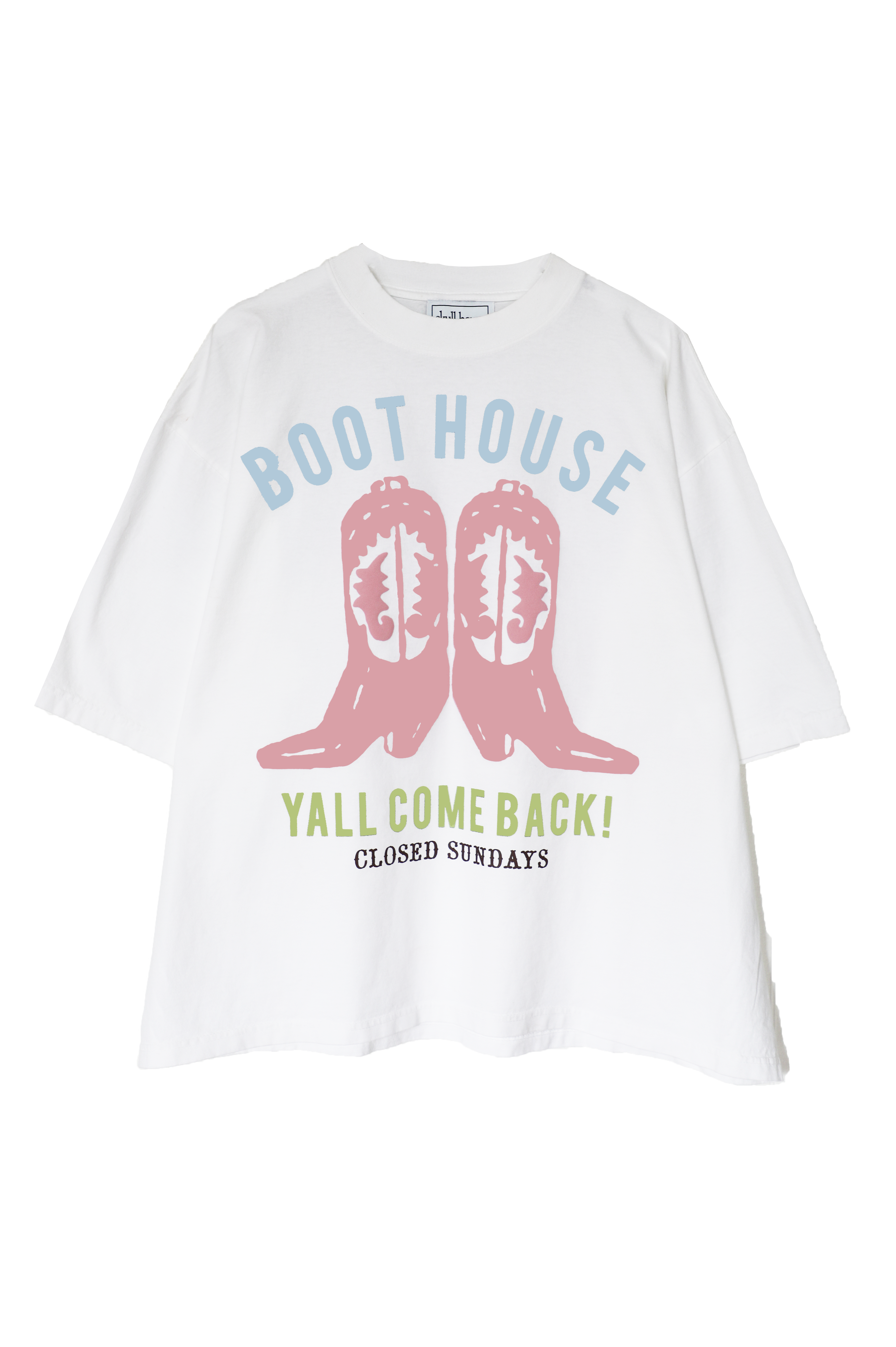 Boot House Box Tee: White