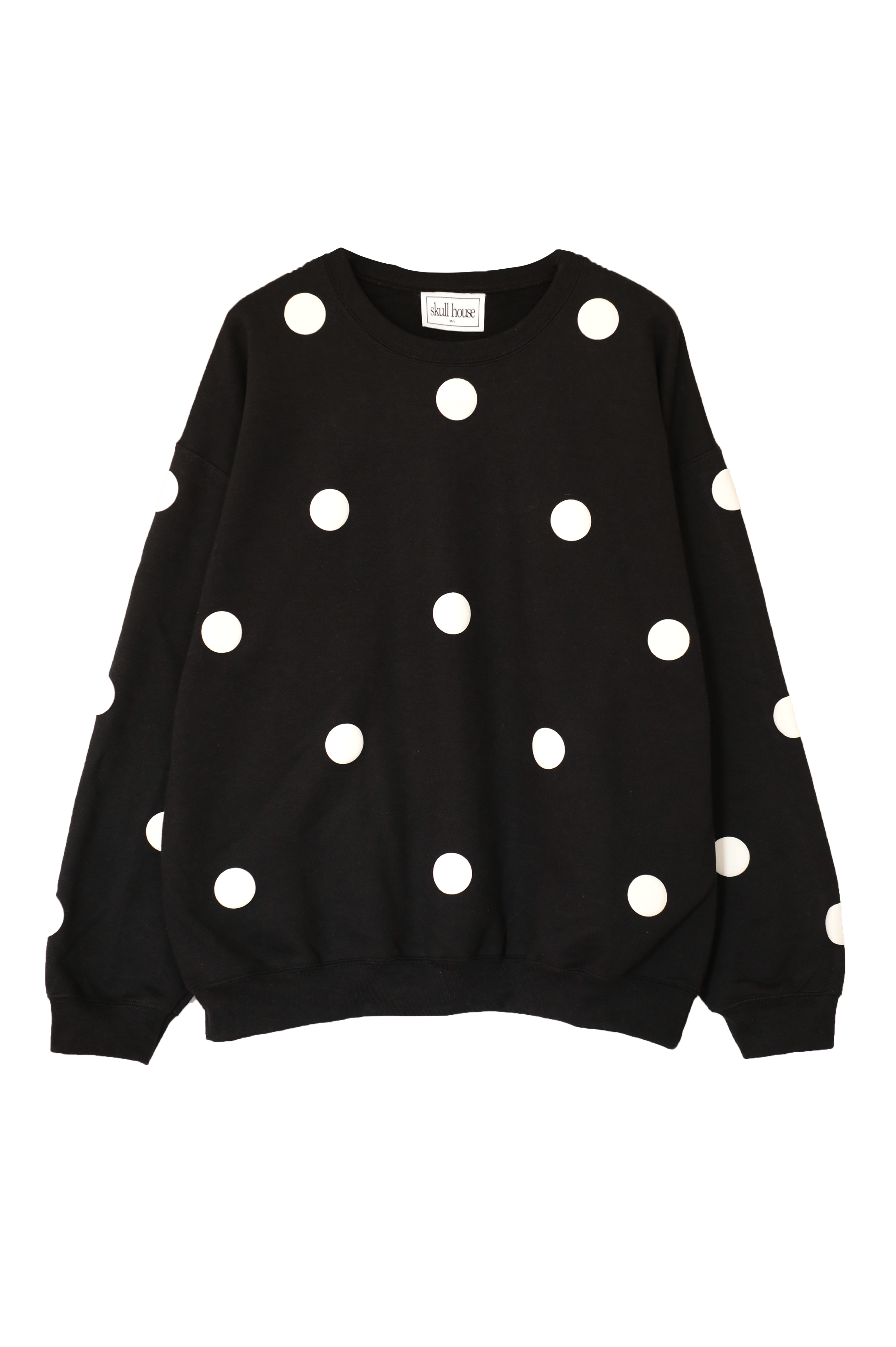 PRE-ORDER: Polka Dot Crewneck: Black