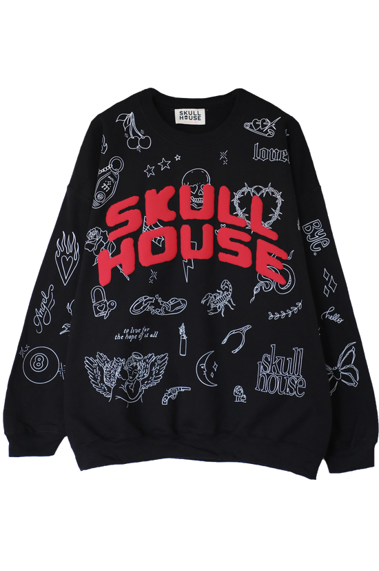 PRE-ORDER: Edgy Doodles Crewneck: Black