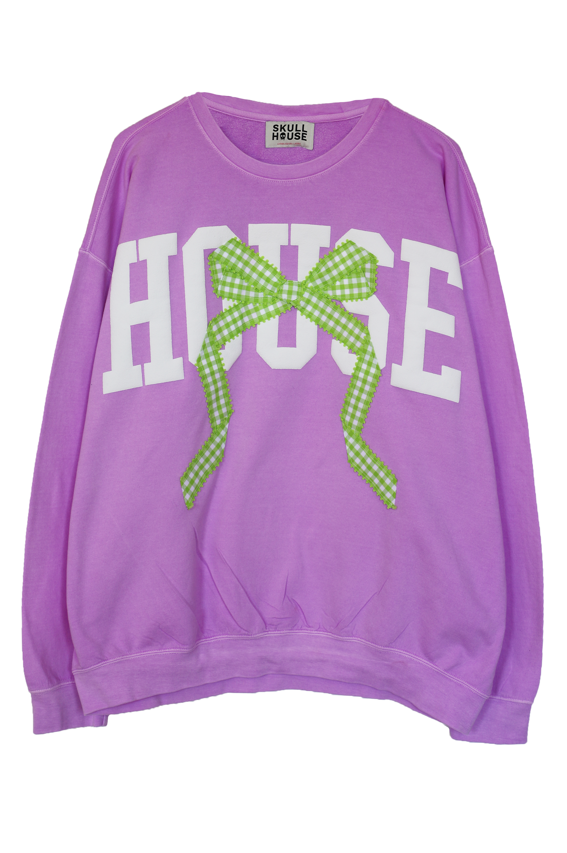 Bow Crewneck: Purple/Green