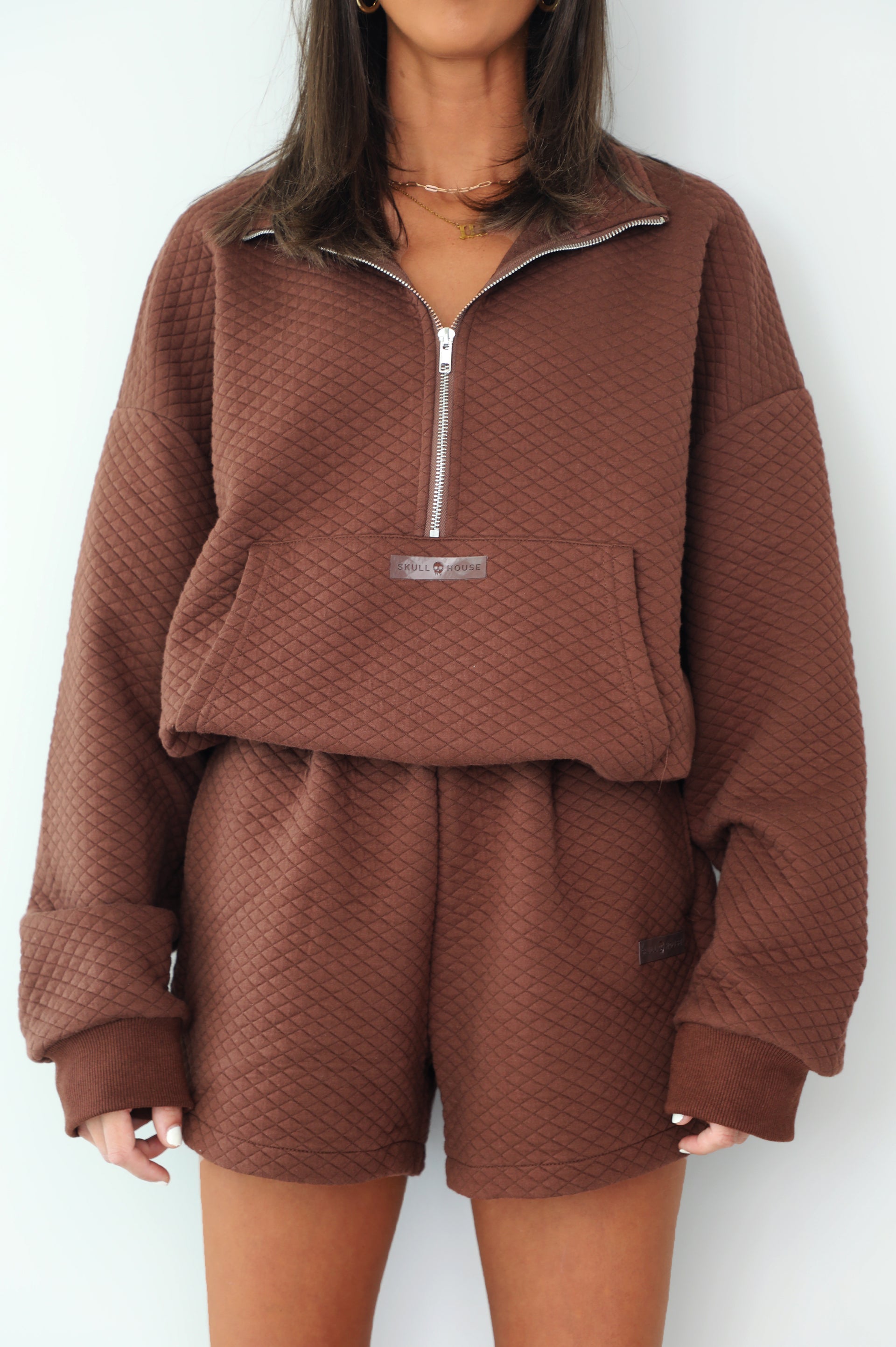 Quilted Set: Brown
