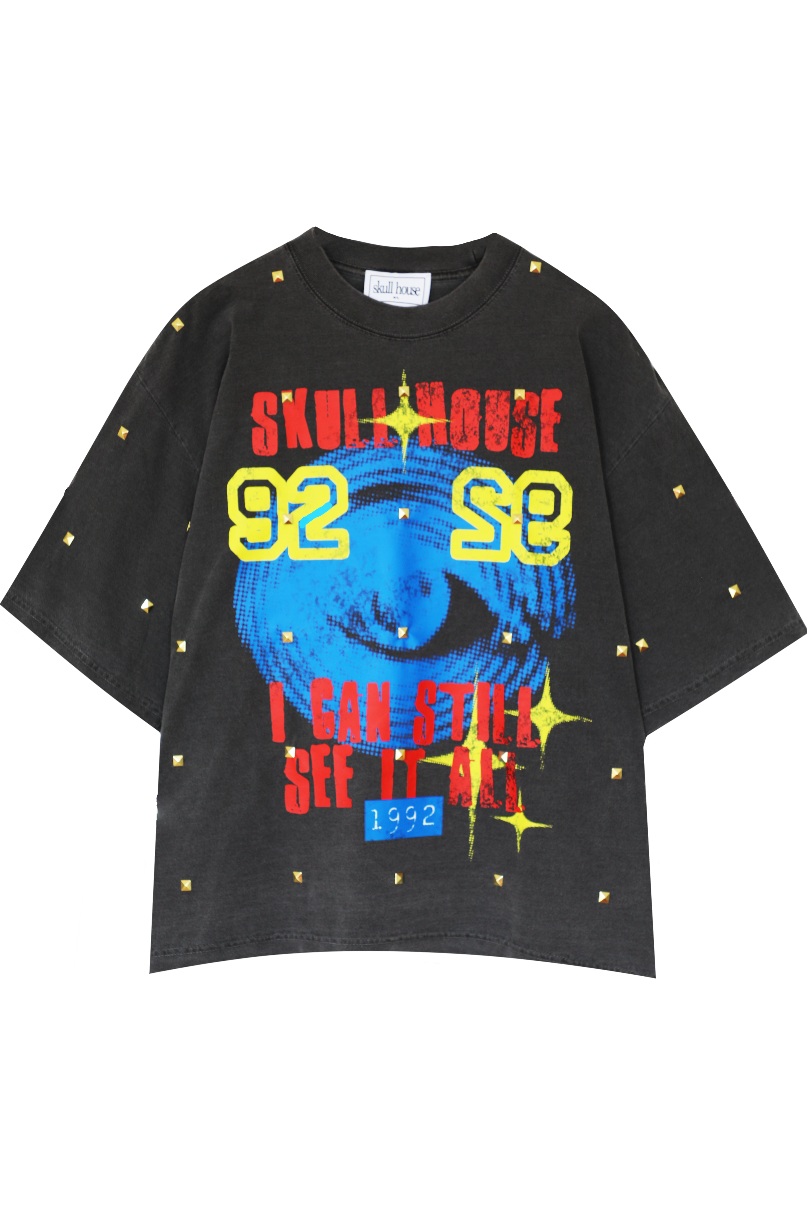 See It All Box Tee: Charcoal