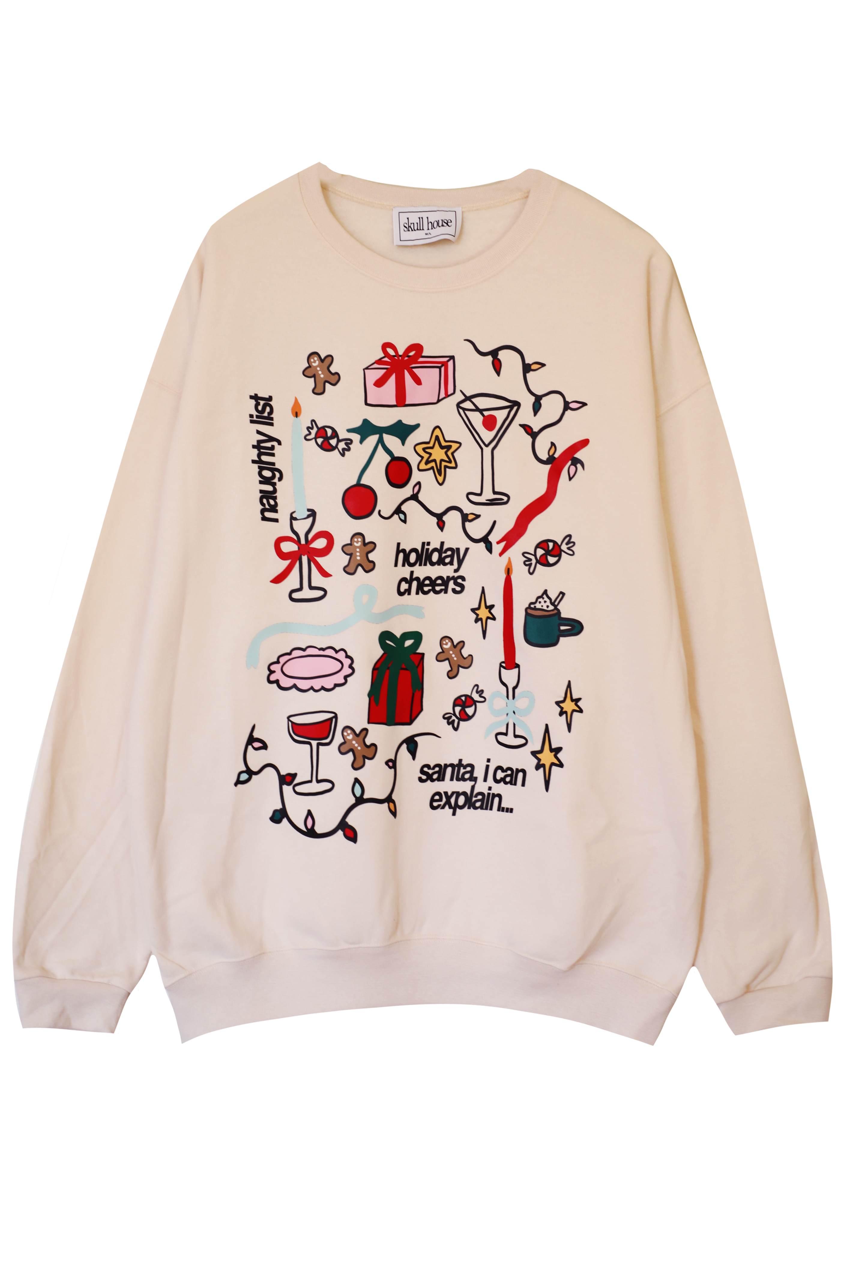 Holiday Cheers Crewneck: Vanilla