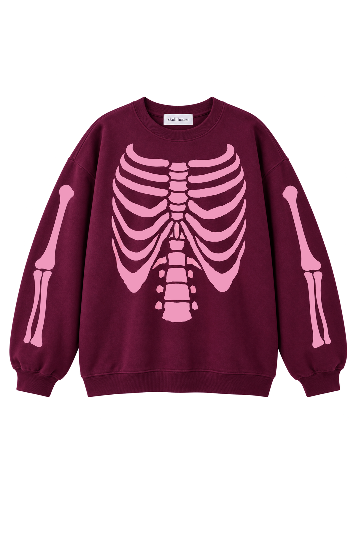 Bones Crewneck: Burgundy