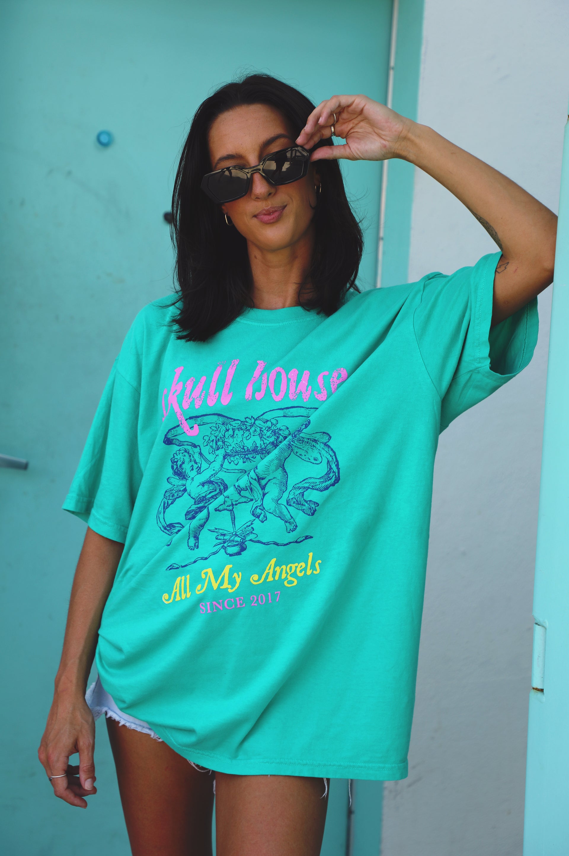 Angel Tee: Teal