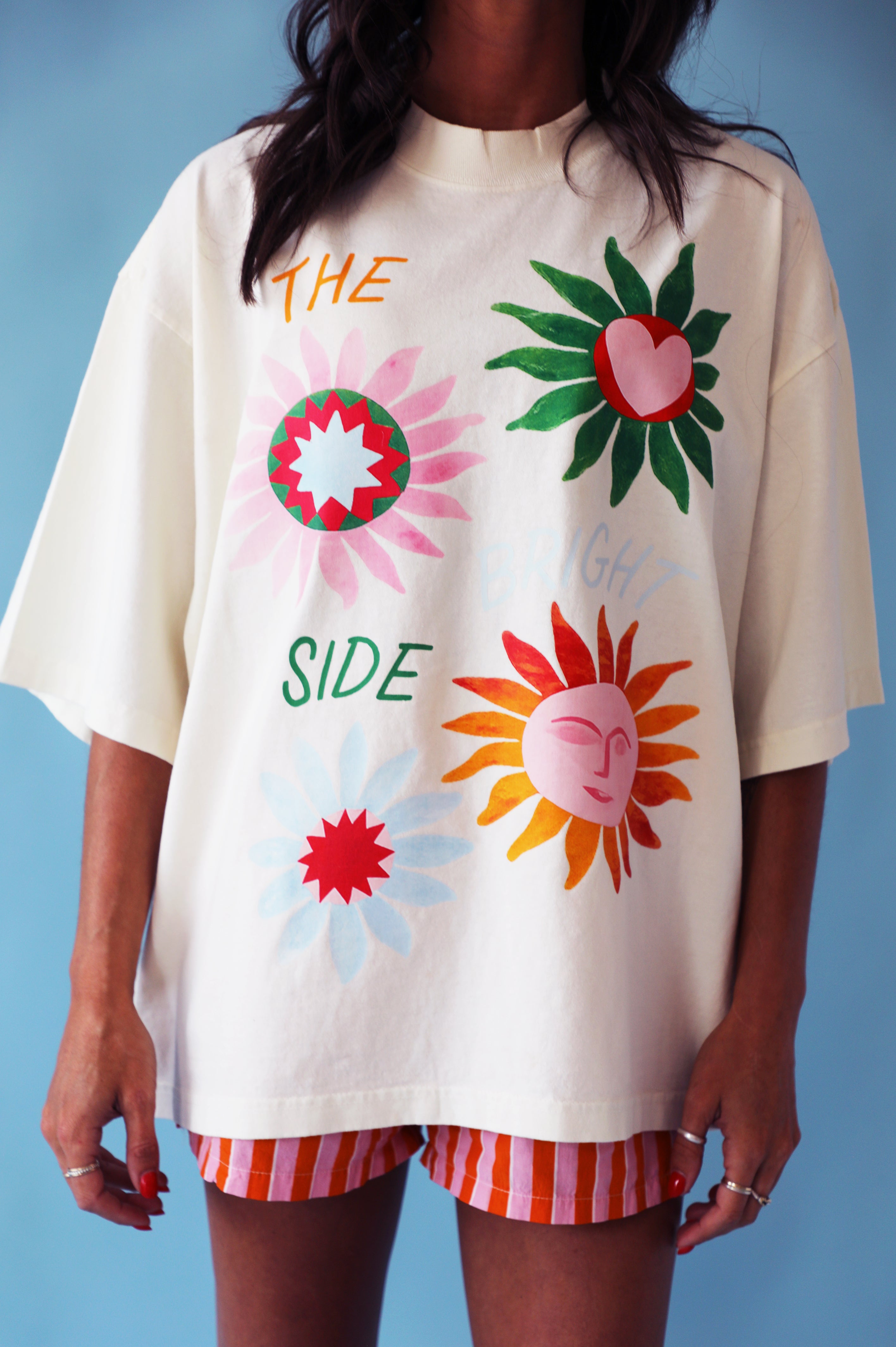 PRE-ORDER: Bright Side Box Tee: Vanilla