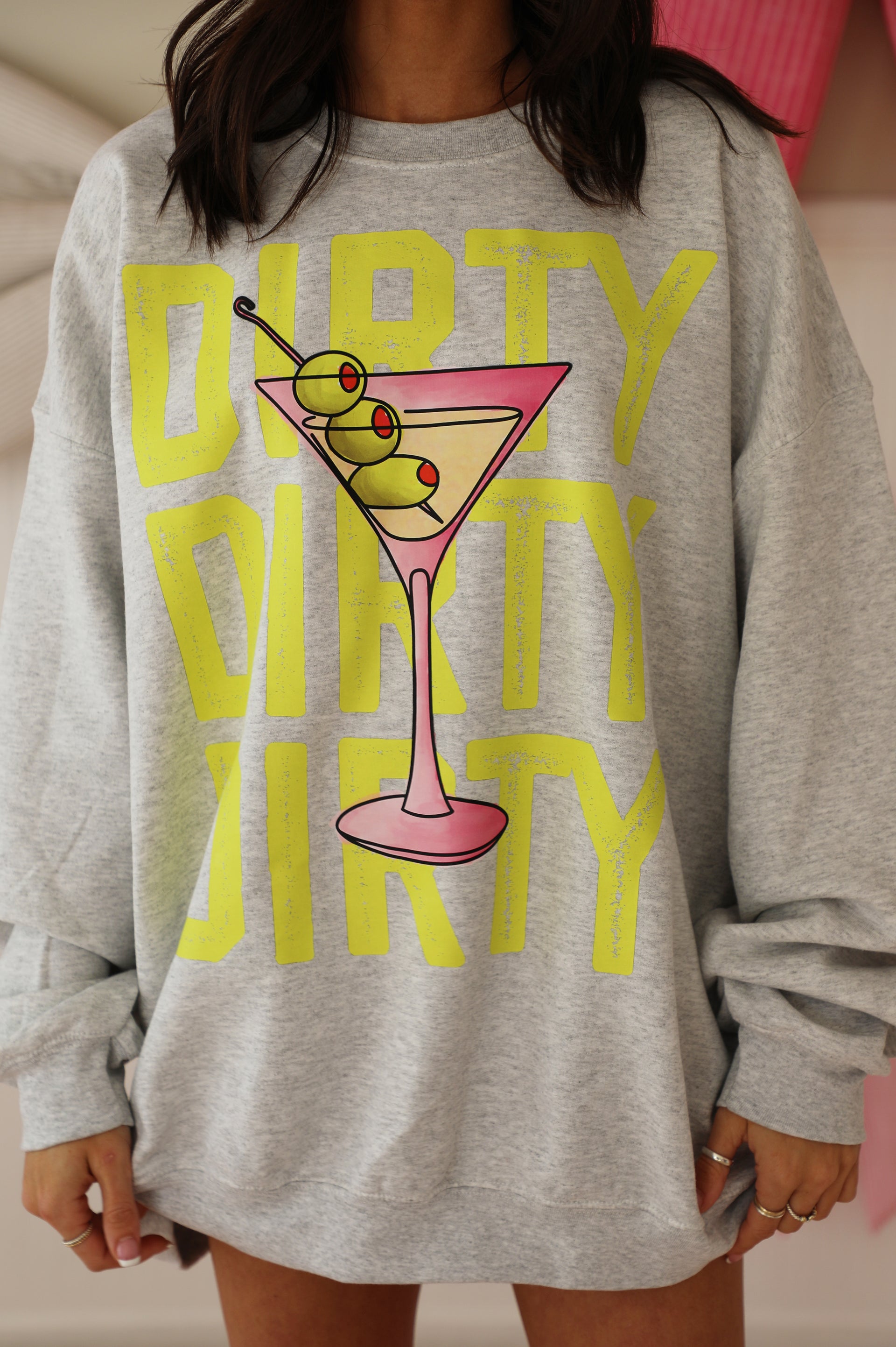 Dirty Martini Crewneck: Ash