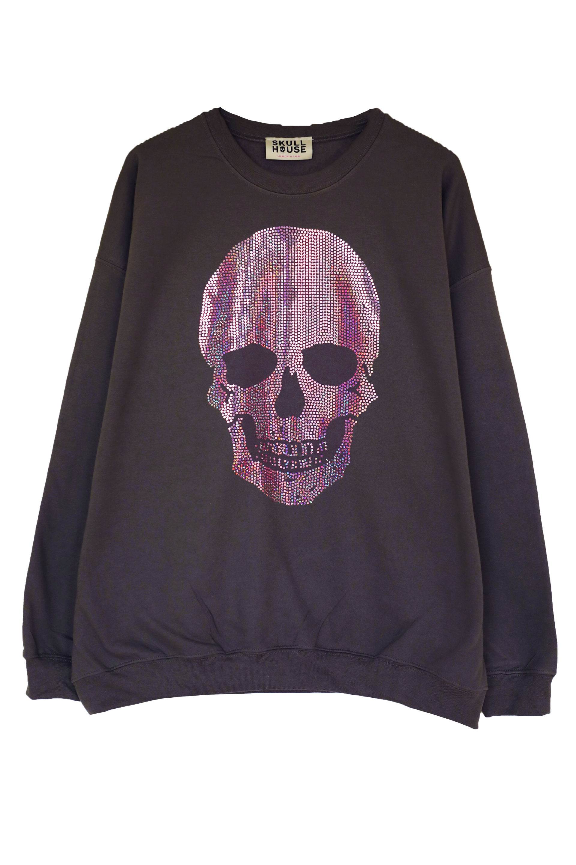 Disco Skull Crewneck: Charcoal