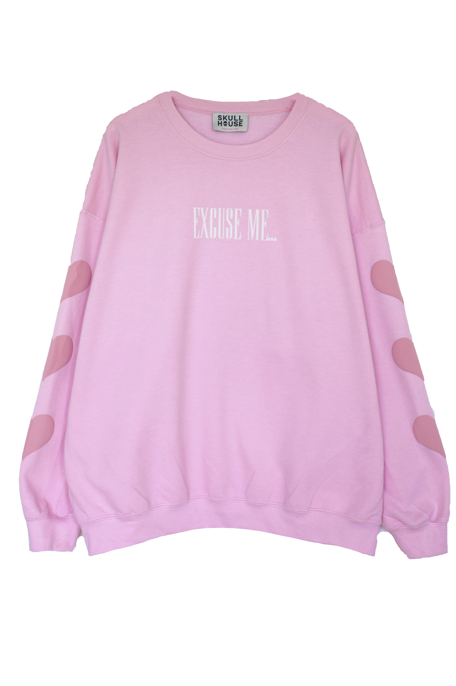 Excuse Me Crewneck: Baby Pink