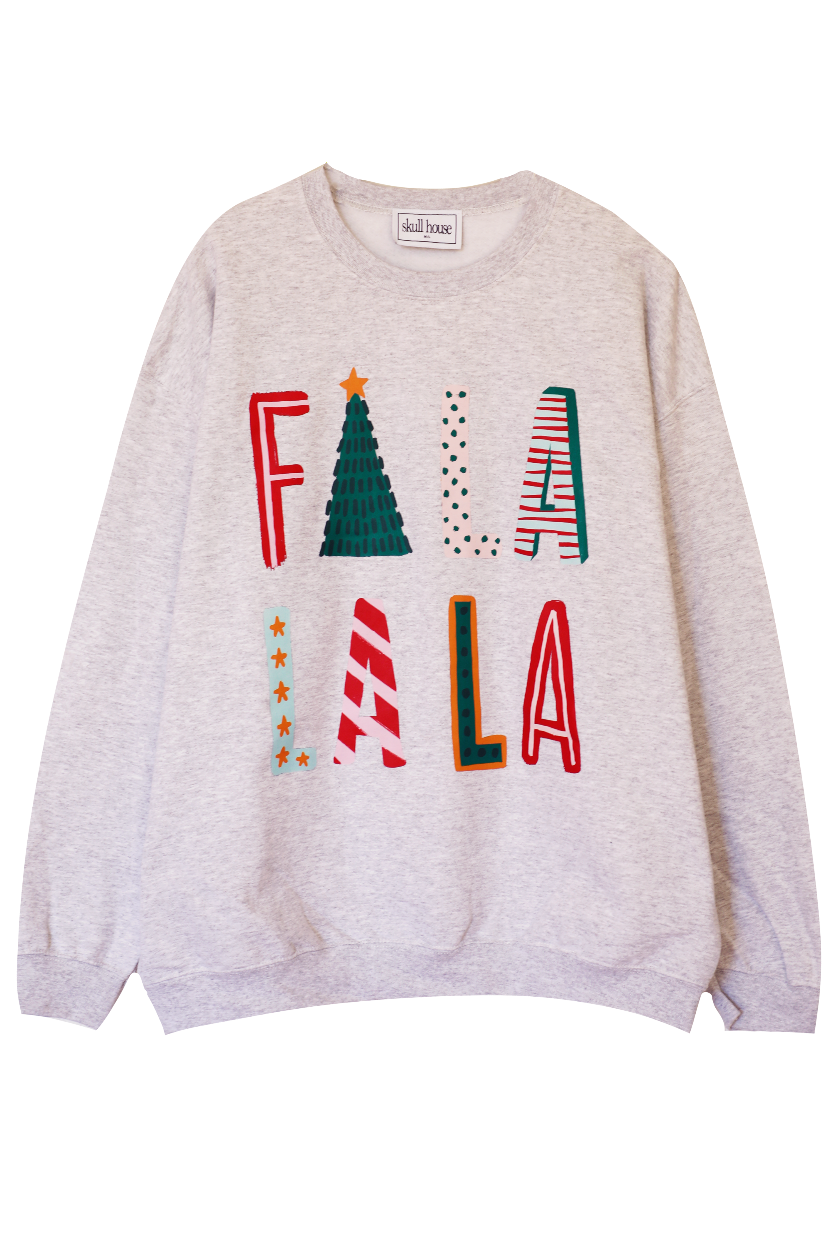 FA LA LA Crewneck: Ash