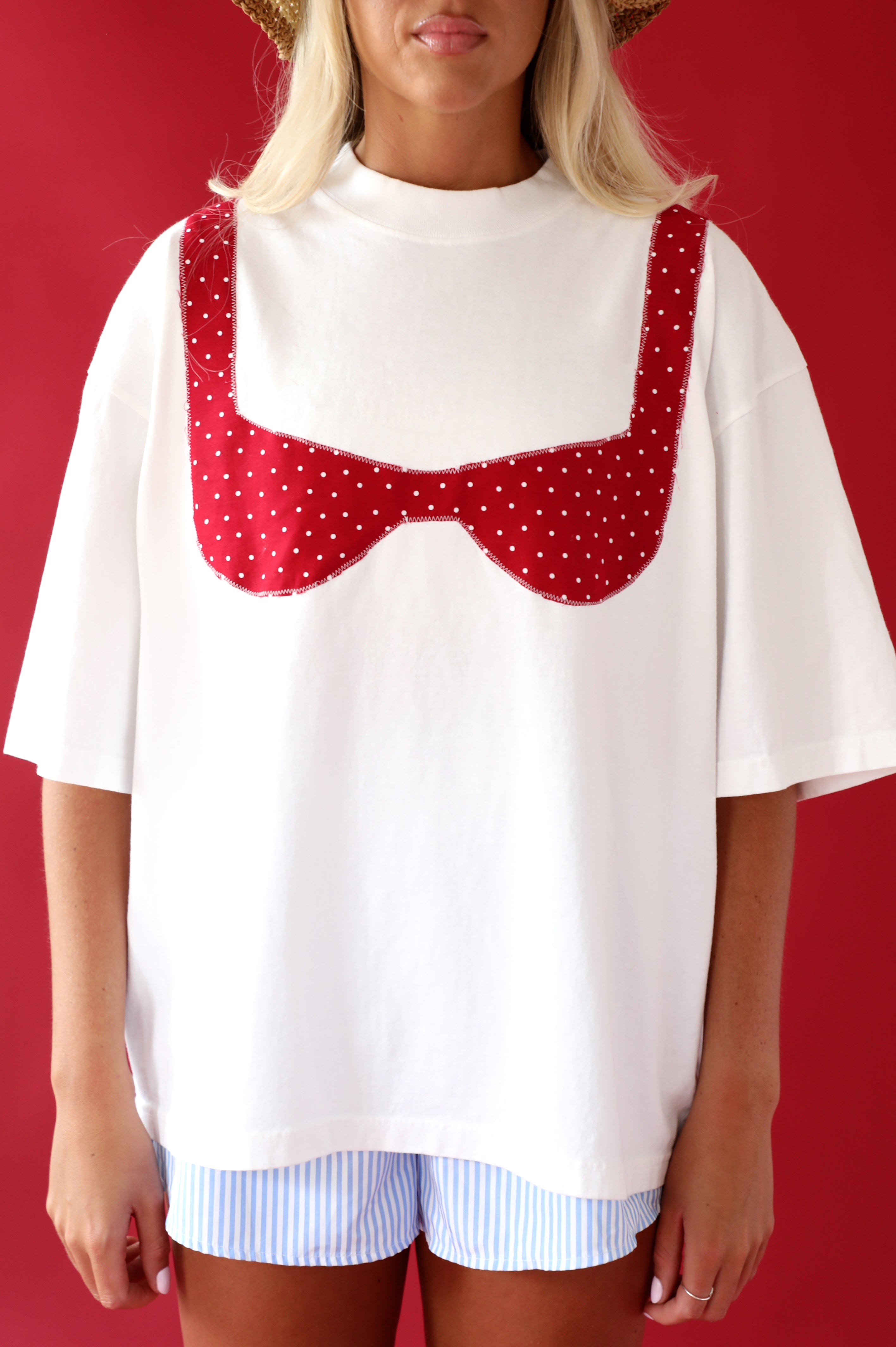 PRE-ORDER: Bikini Tee: White/Red