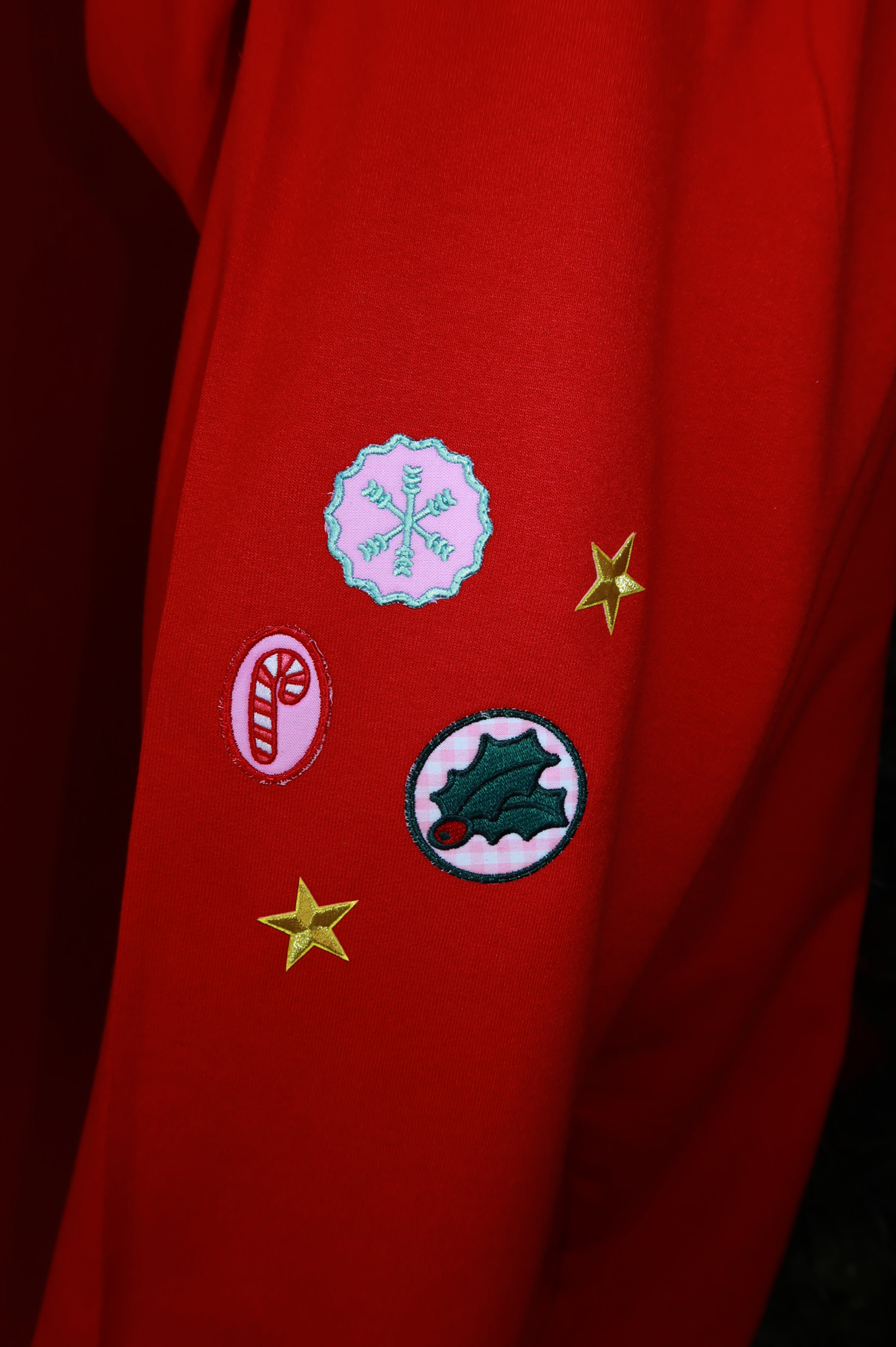 Patchwork Pants: Red