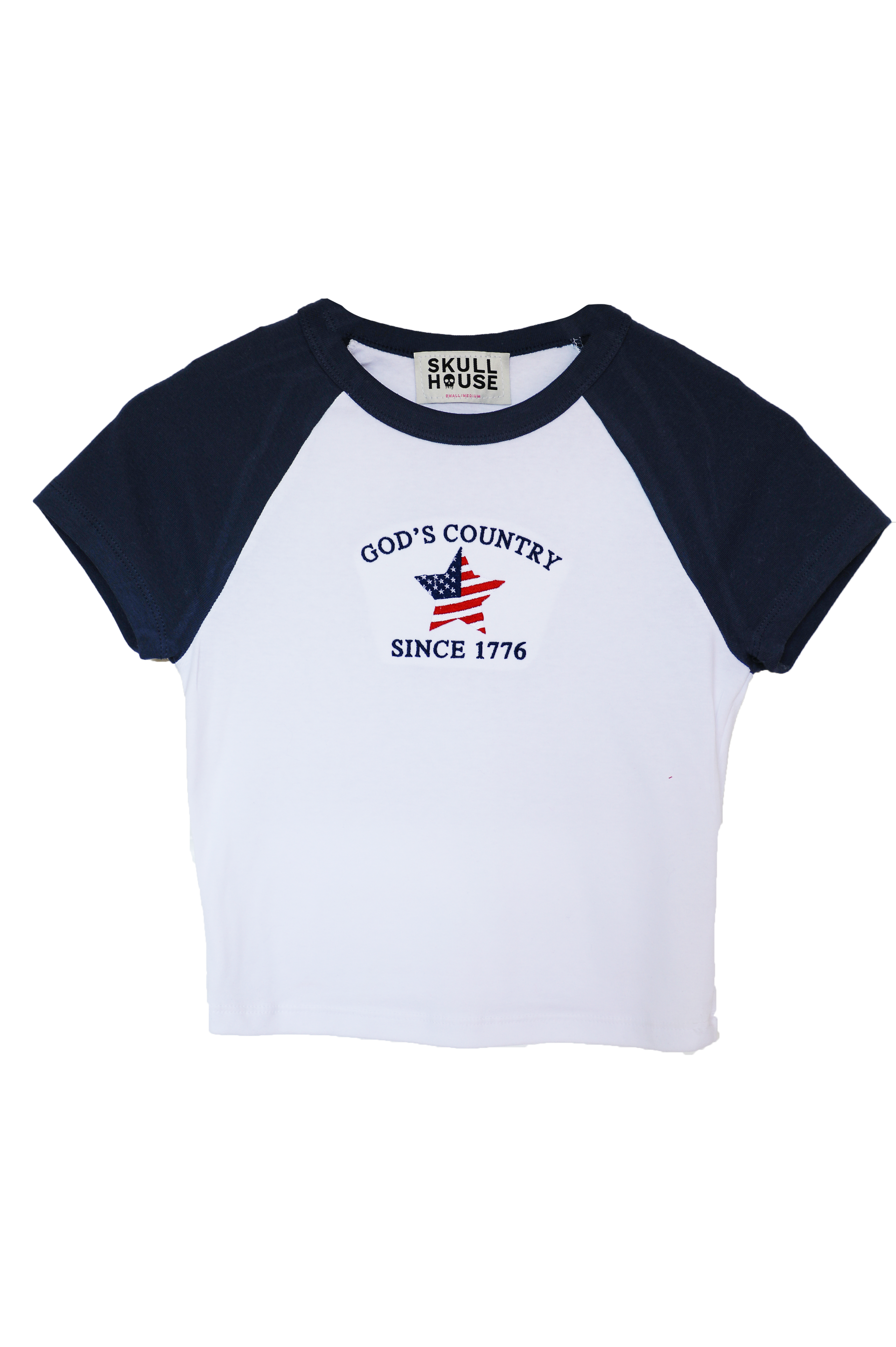 God's Country Baby Tee: Navy