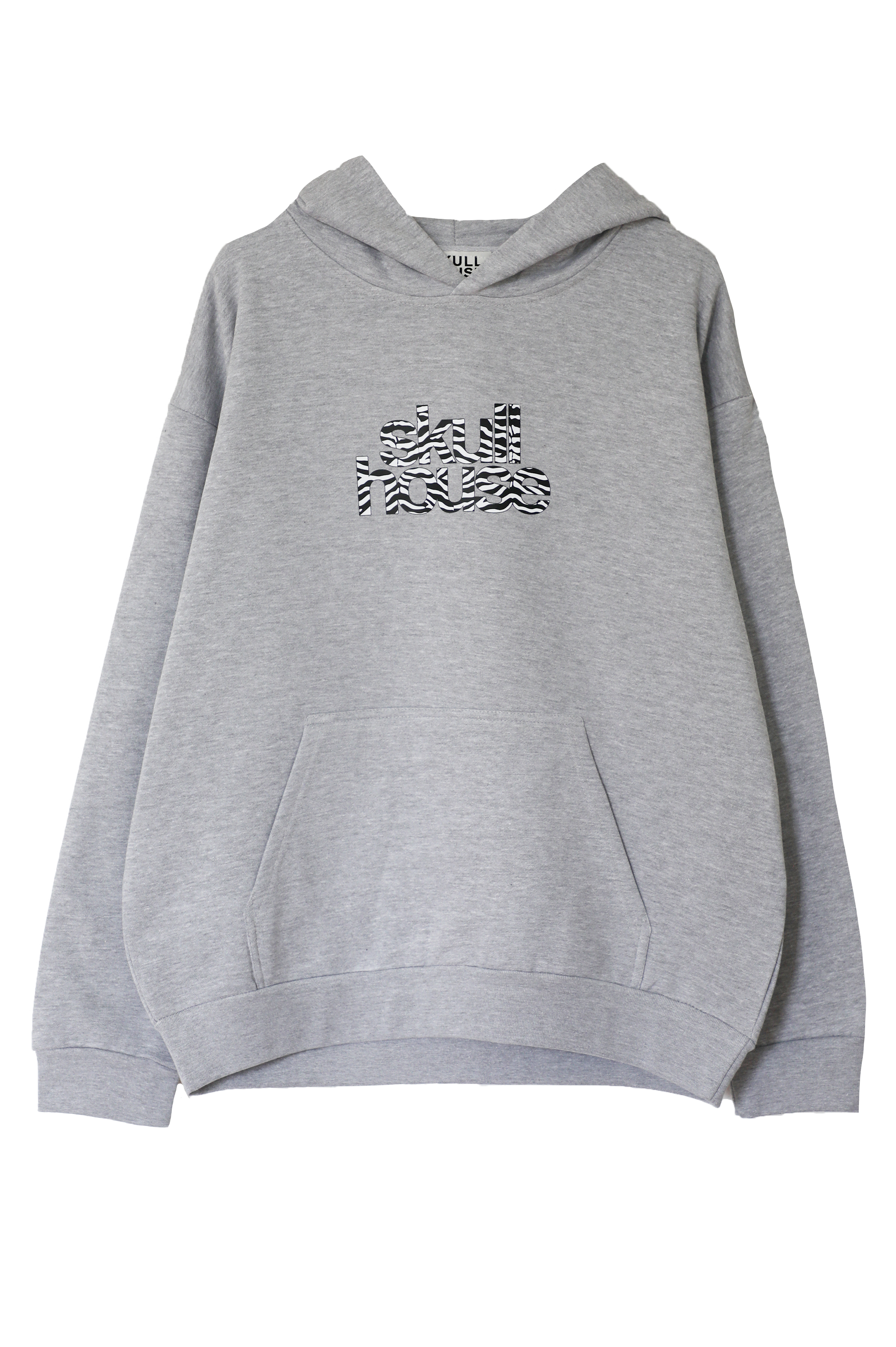 Zebra Logo Hoodie: Heather Grey