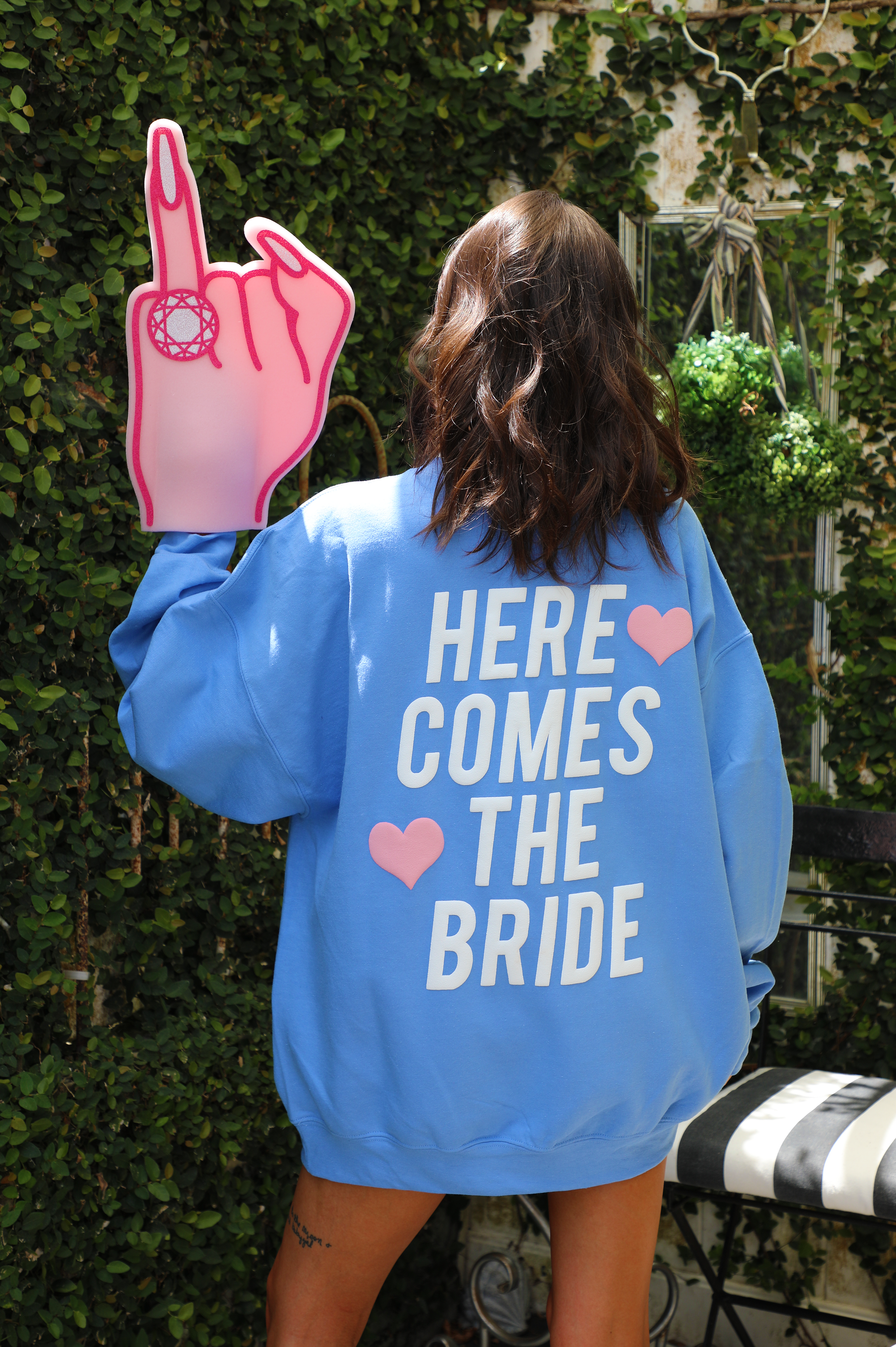 Here Comes The Bride Crewneck: Hydrangea