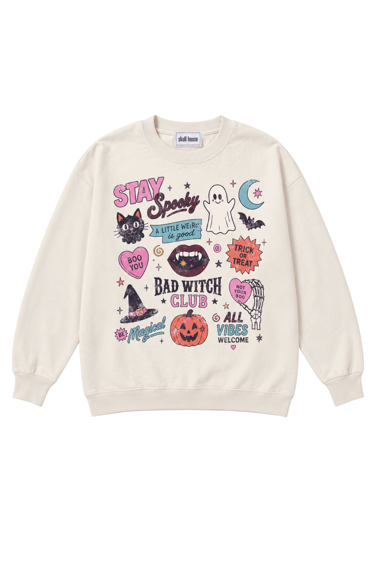 Bad Witch Club Crewneck: Vanilla