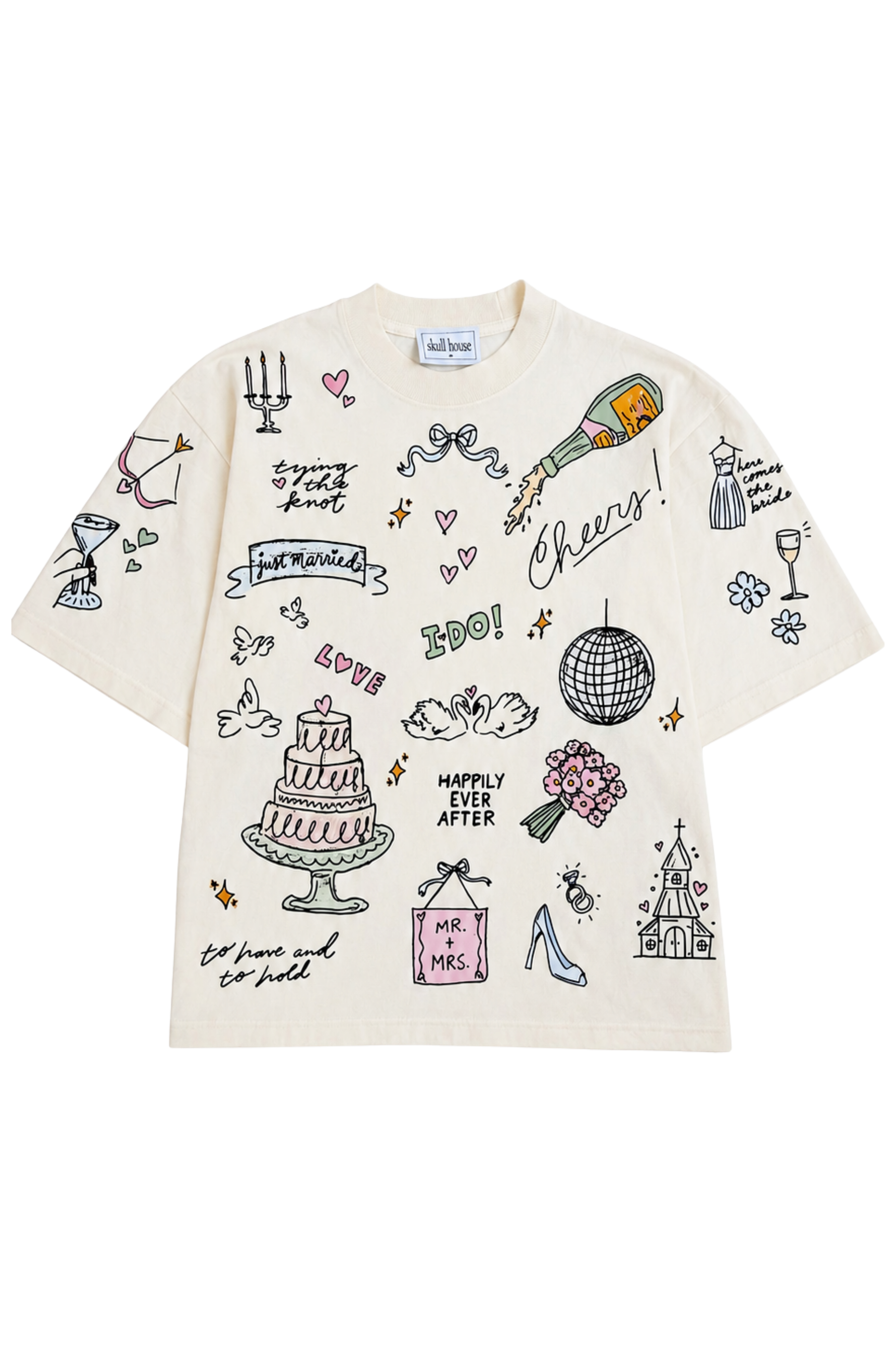 PRE-ORDER: Wedding Doodles Tee: Vanilla