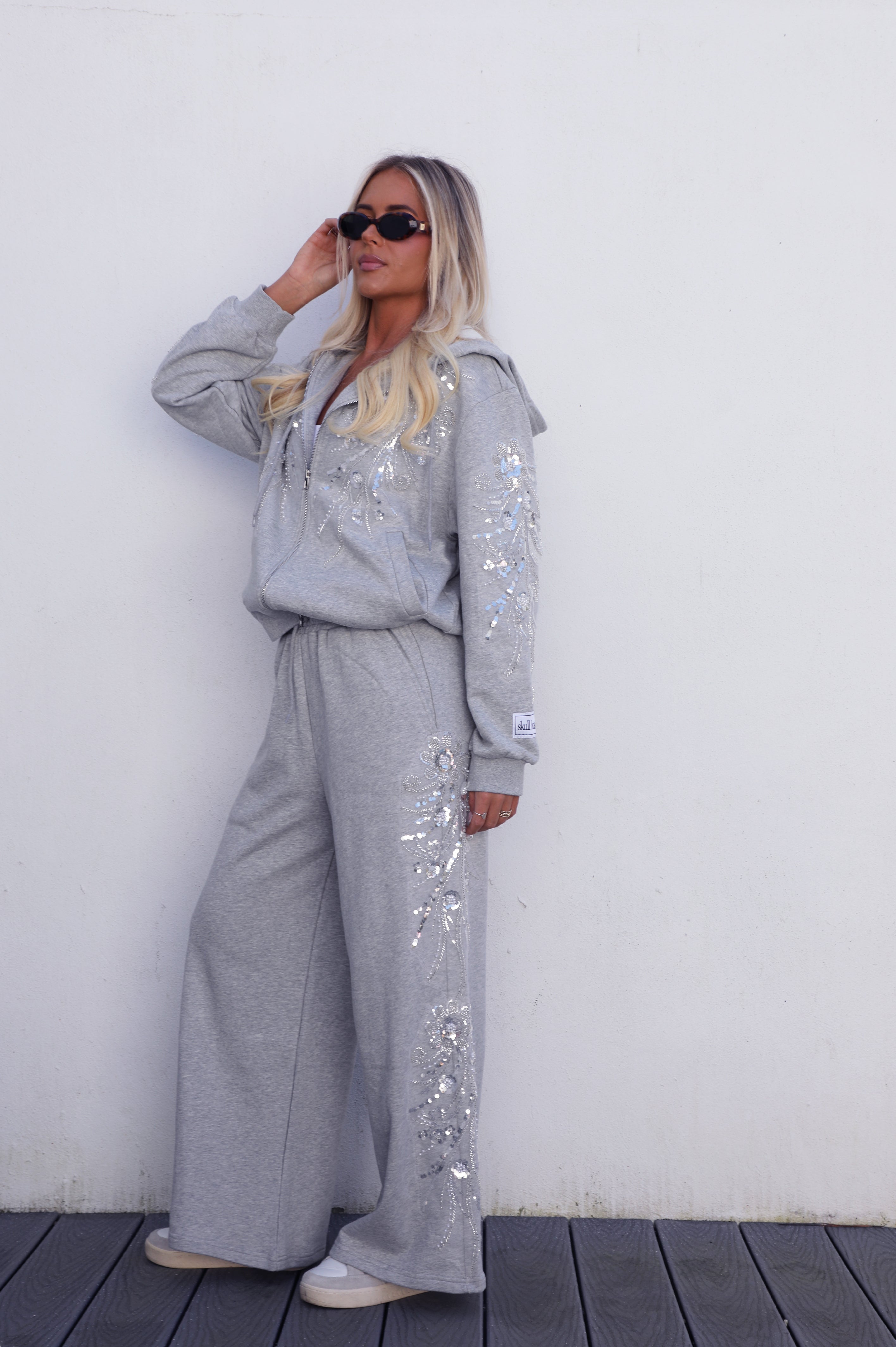 PRE-ORDER: Embellished Pants: Heather