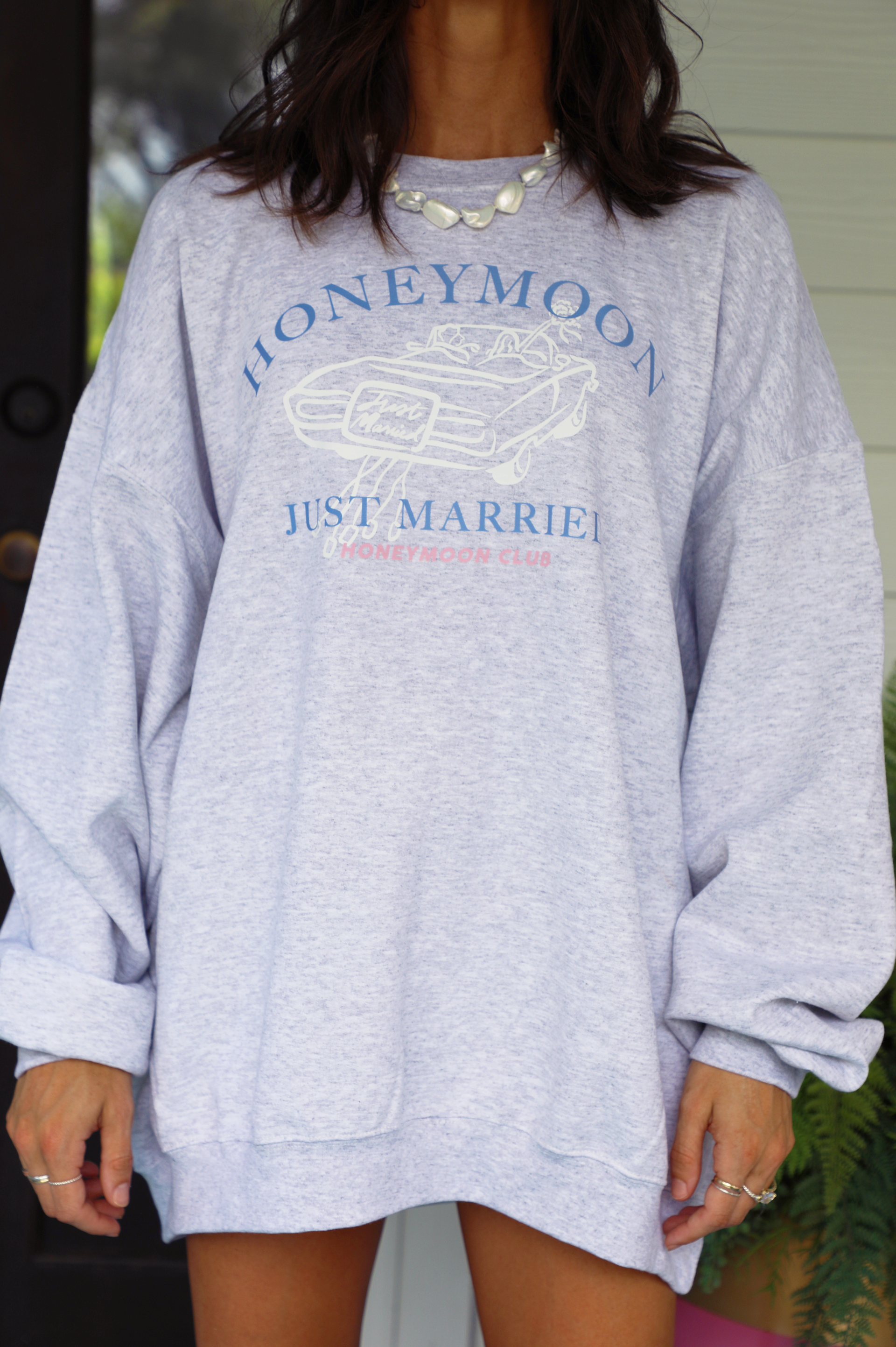 Honeymoon Club Crewneck: Ash