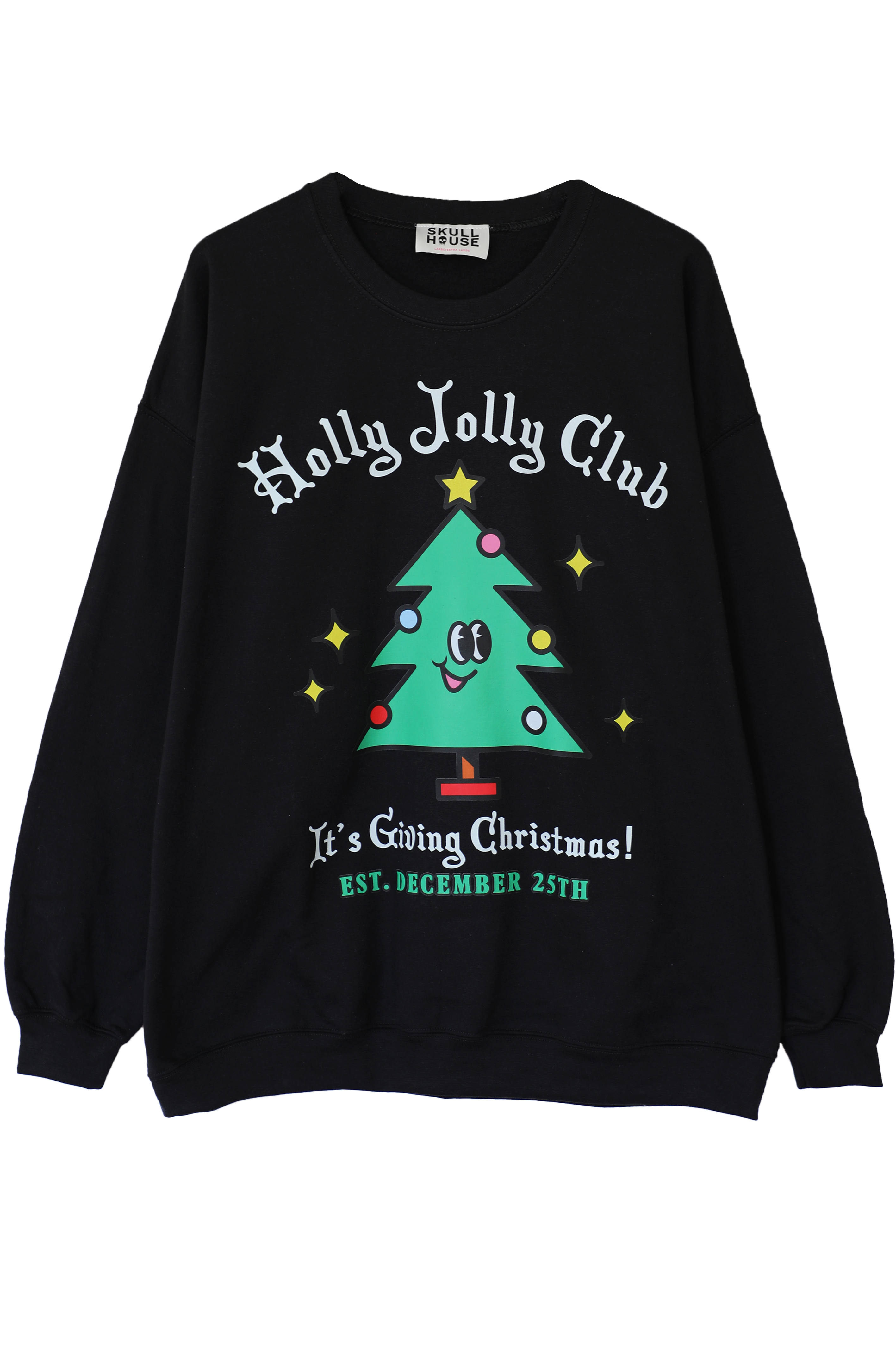 It's Giving Christmas Crewneck: Black