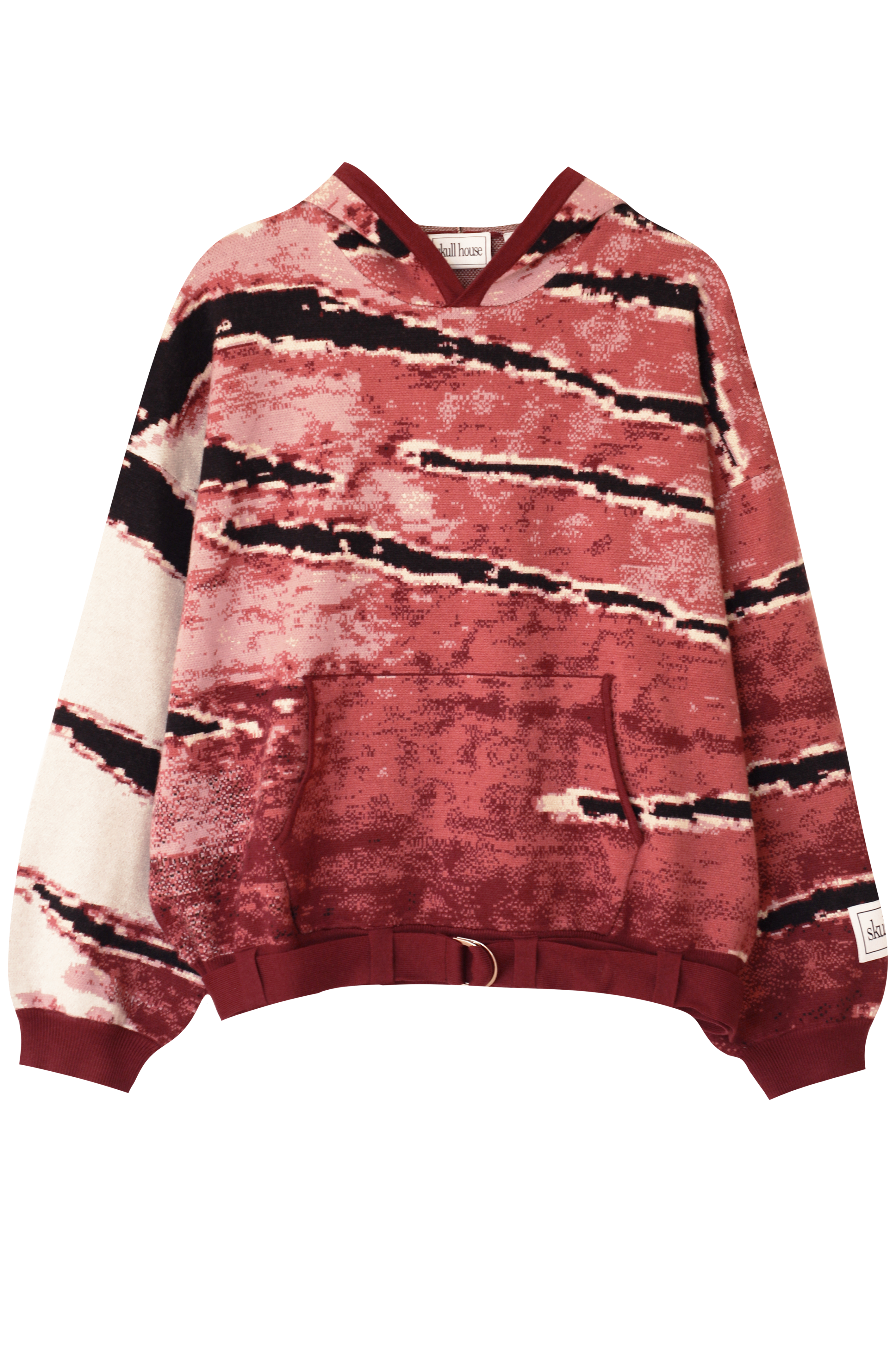 Belted Glitch Hoodie: Animal