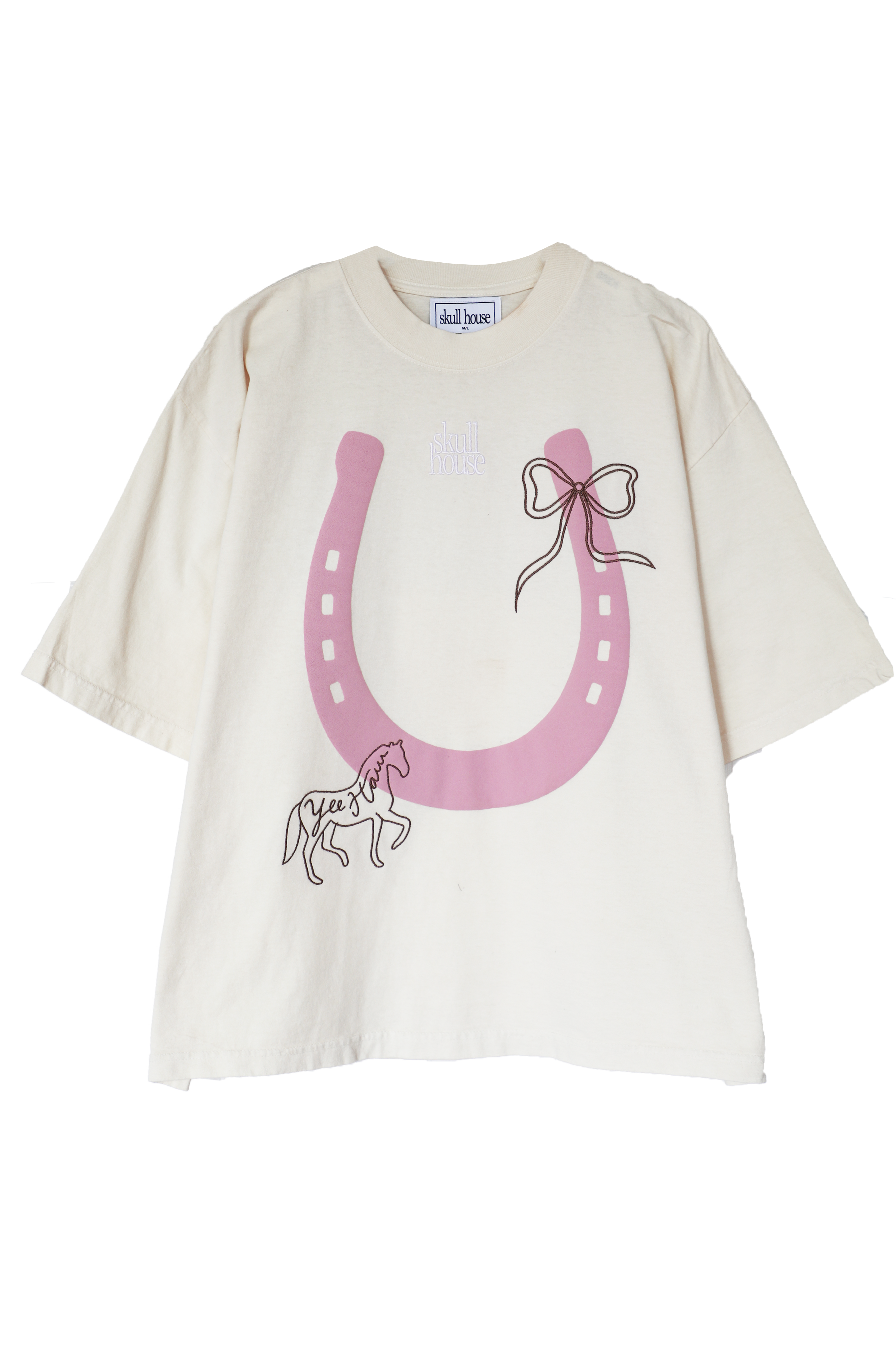 Horseshoe Box Tee: Vanilla