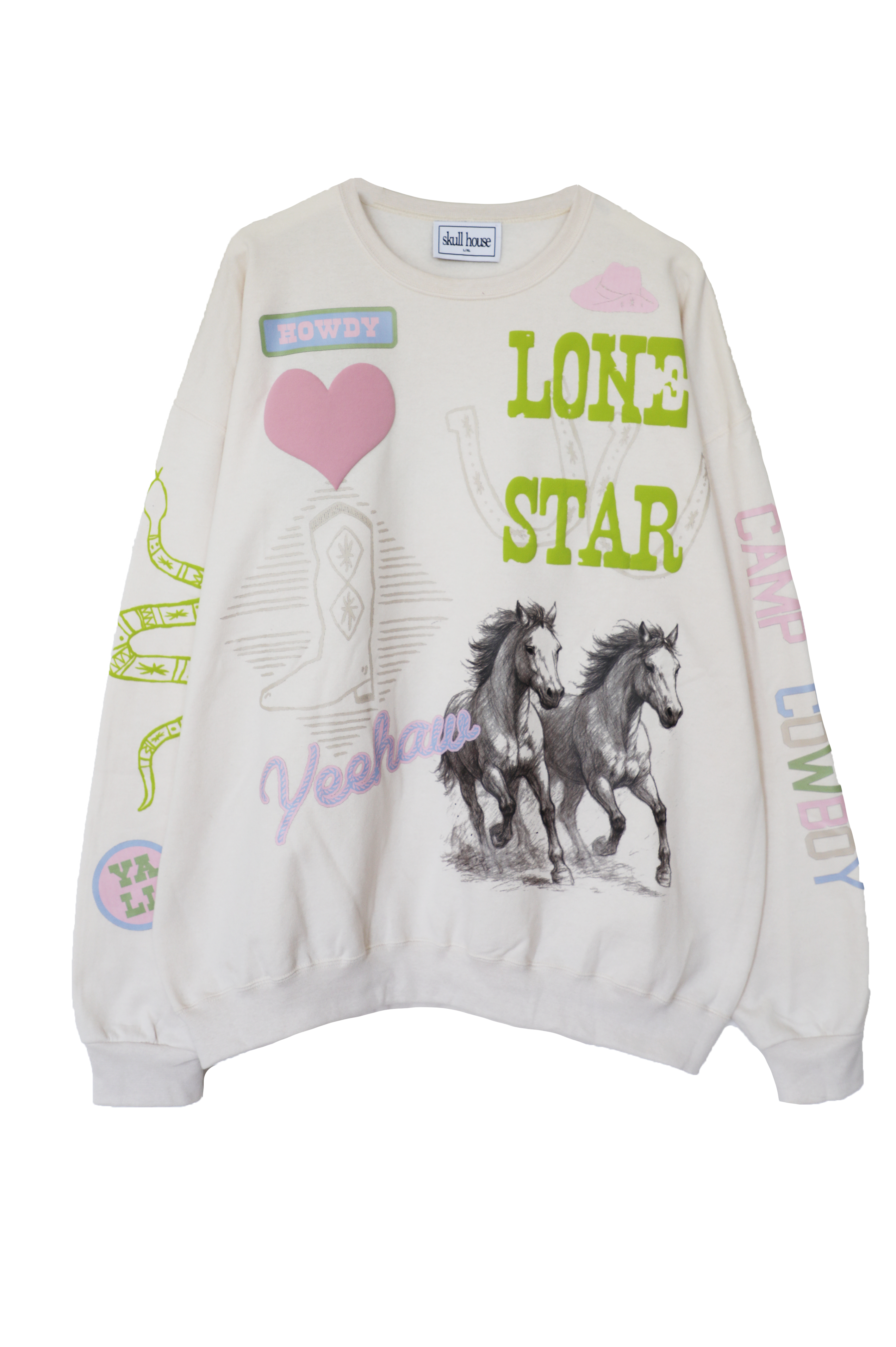Lone Star Crewneck: Vanilla
