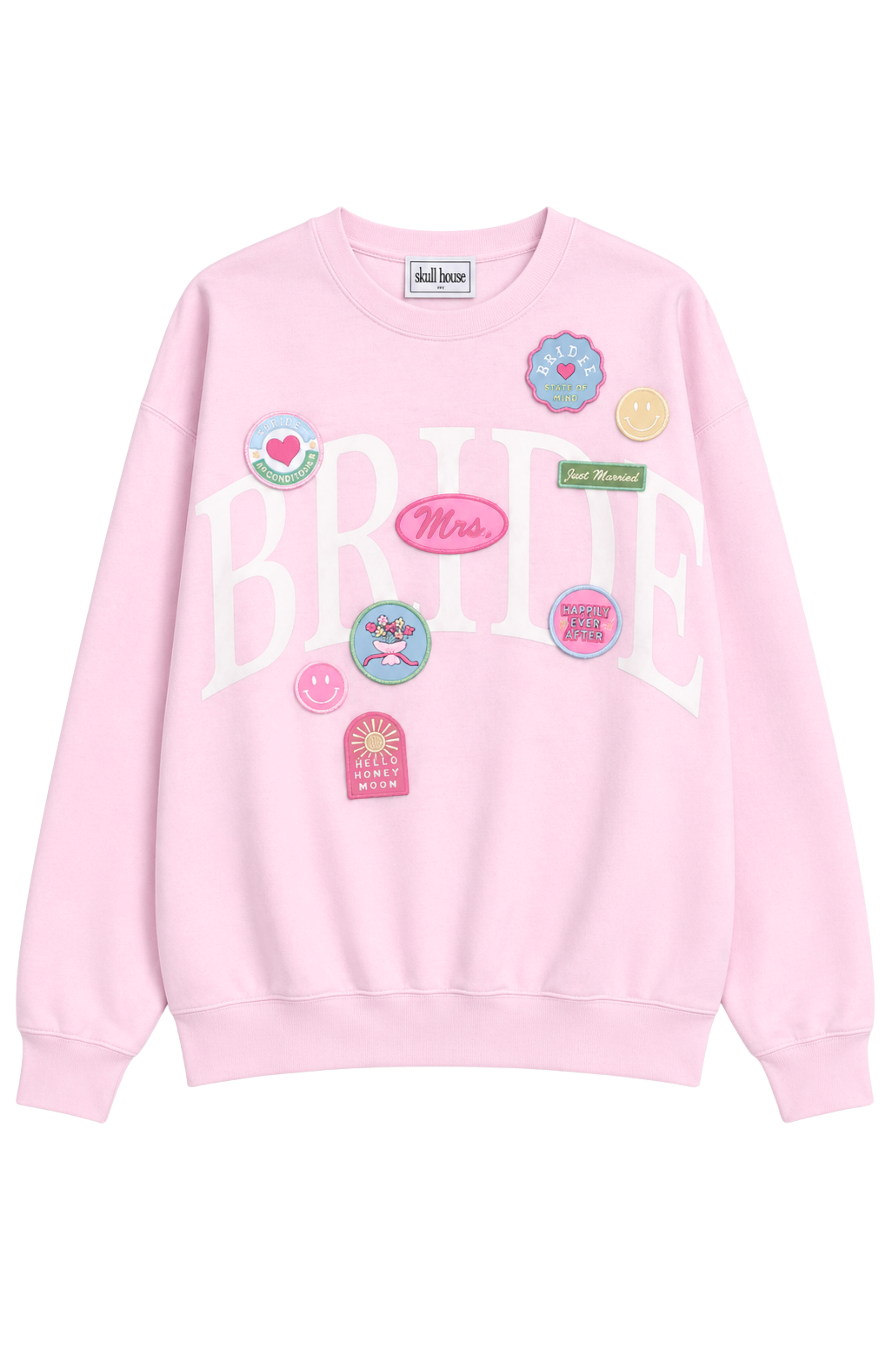 Bride Patch Crewneck: Baby Pink